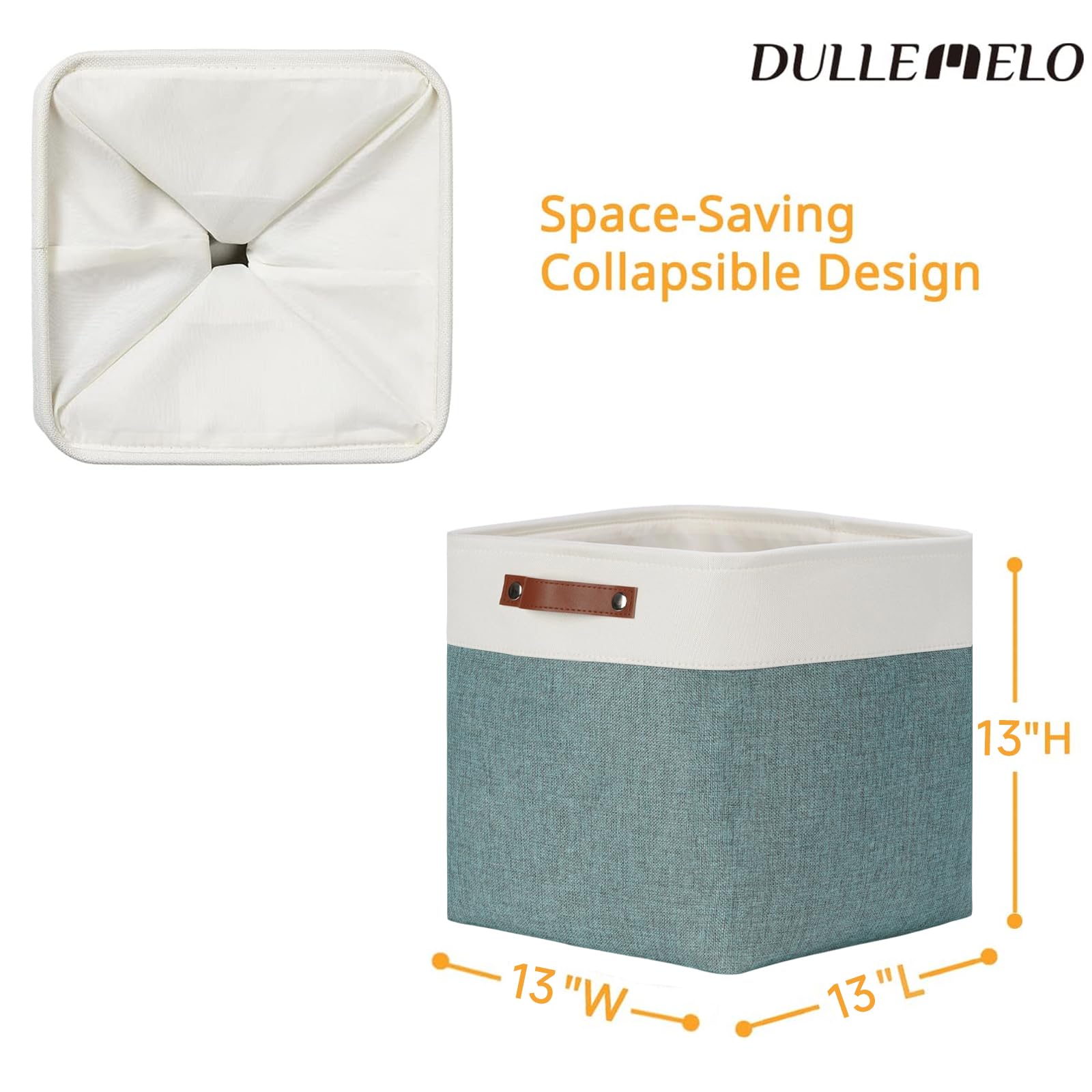 Storage Bins 4 Pack Of 13x13x13 Decorative Storage Cube Bins Suit Office (4 Count)