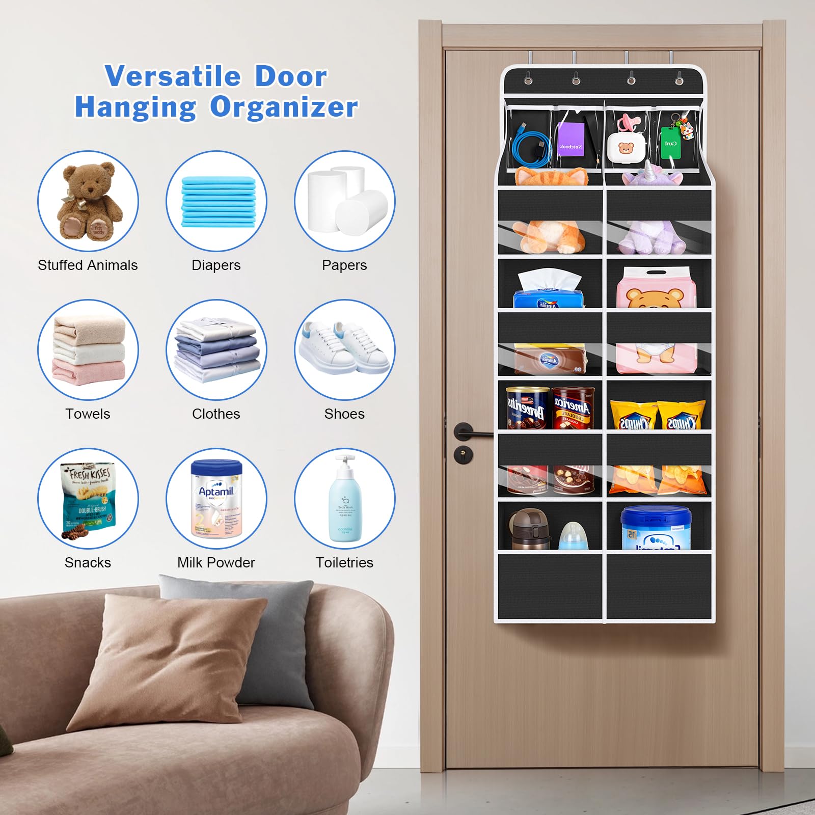 Upgraded Over the Door Organizer for Baby Nursery