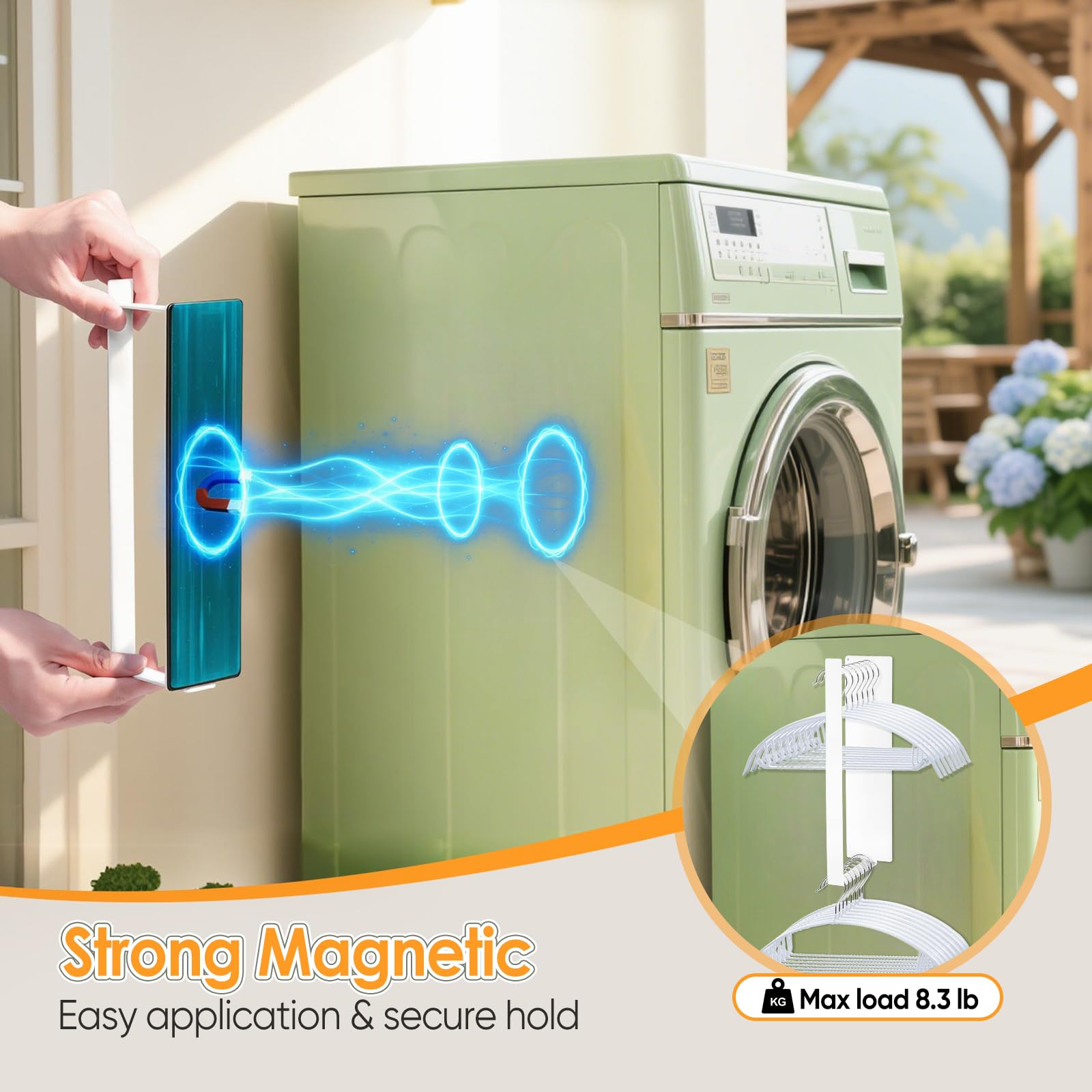 Magnetic Hanger Organizer for Washing Machine