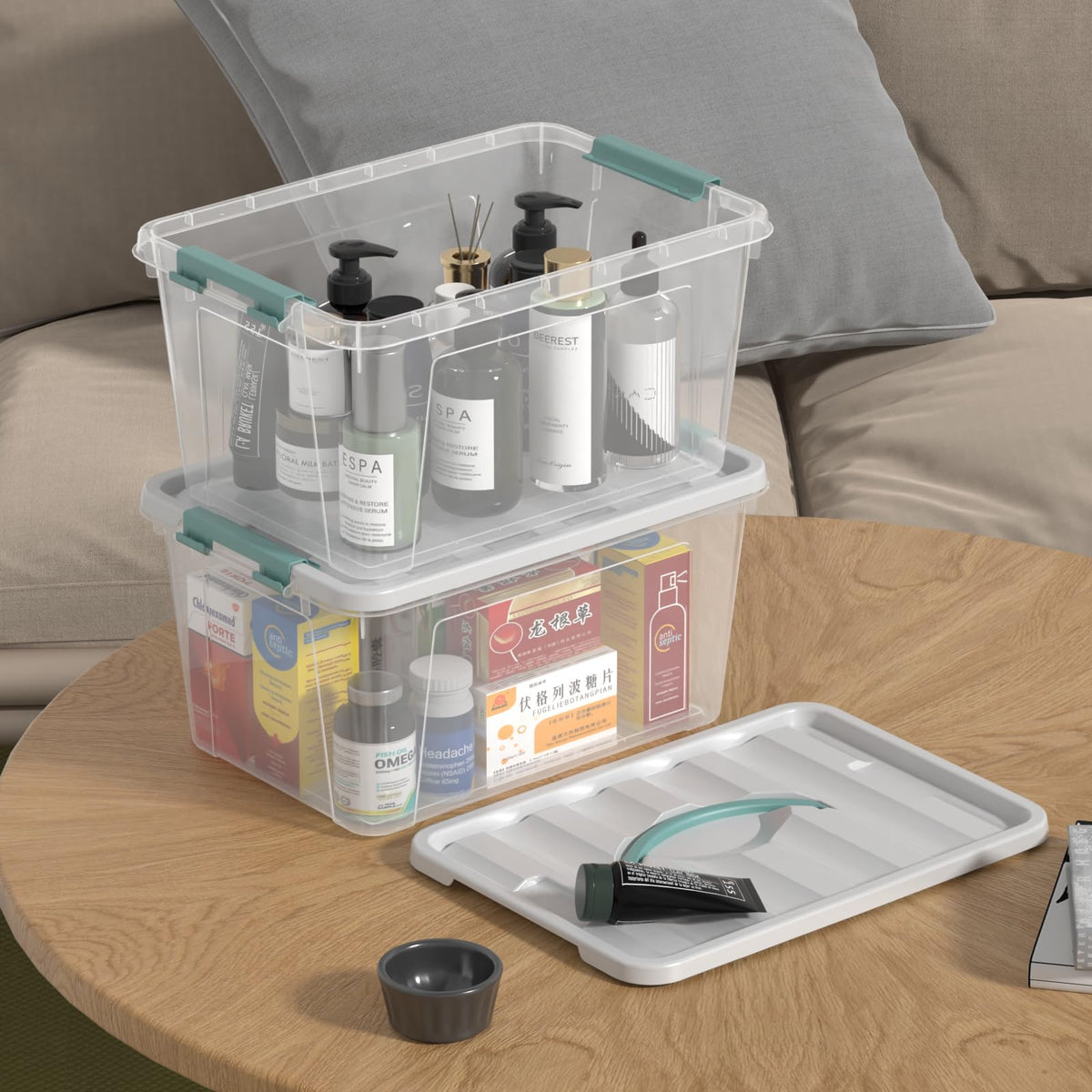 14 Qt Storage Bin with Lid (6 Count)