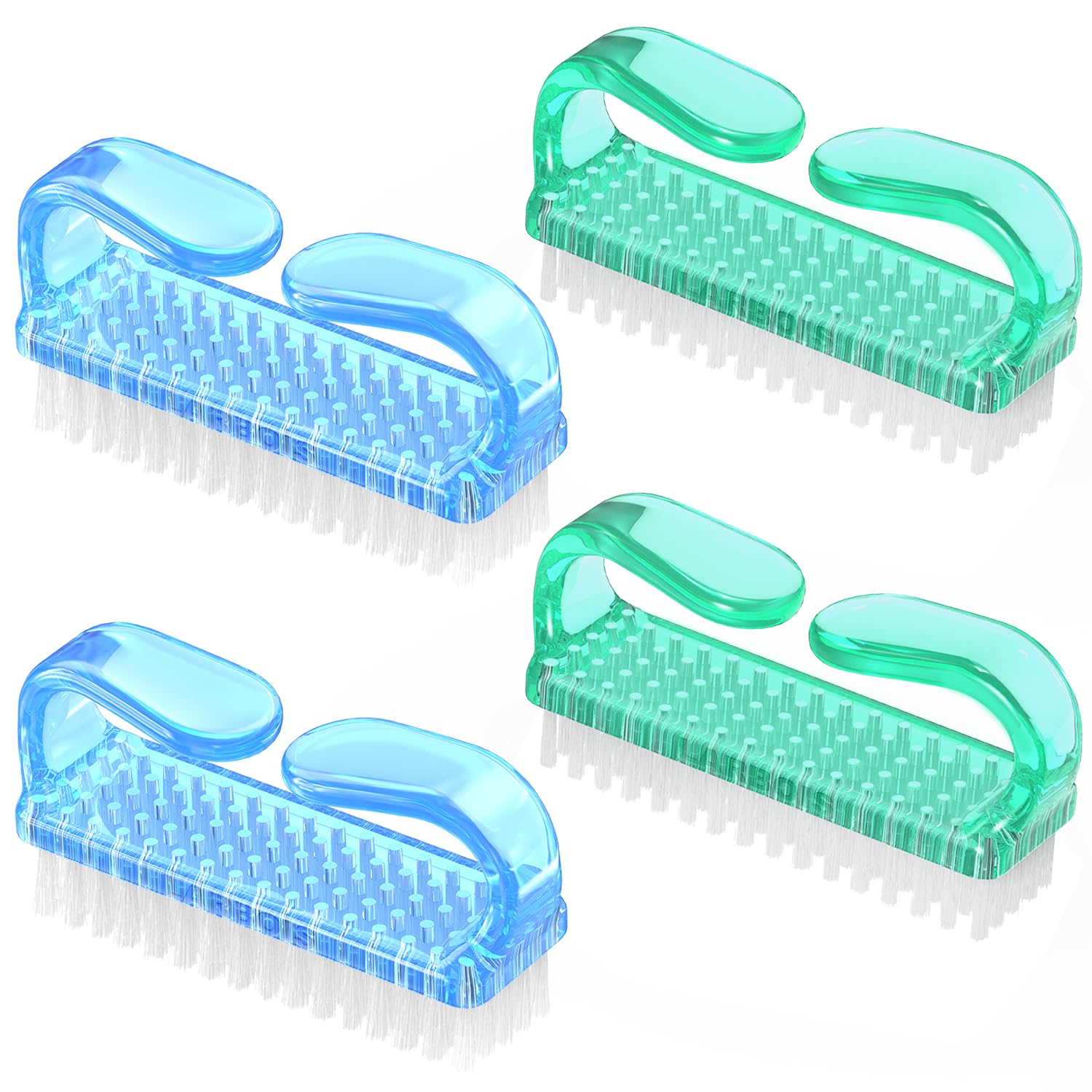 Handle Grip Nail Brush (4 Count)