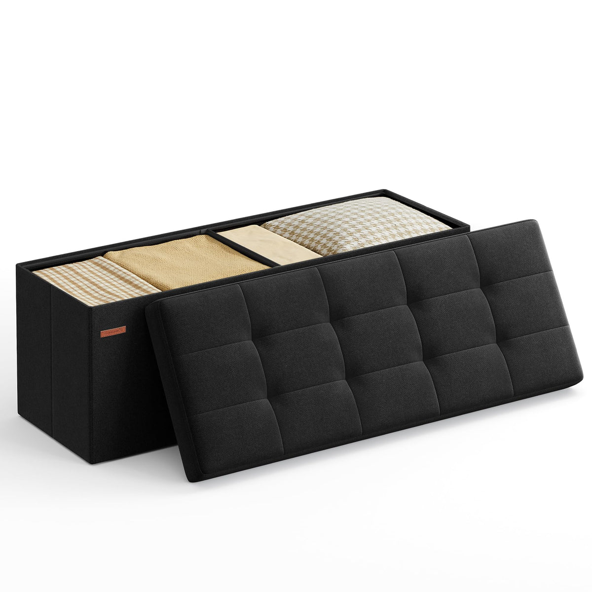43.3 Inches Folding Storage Ottoman Bench