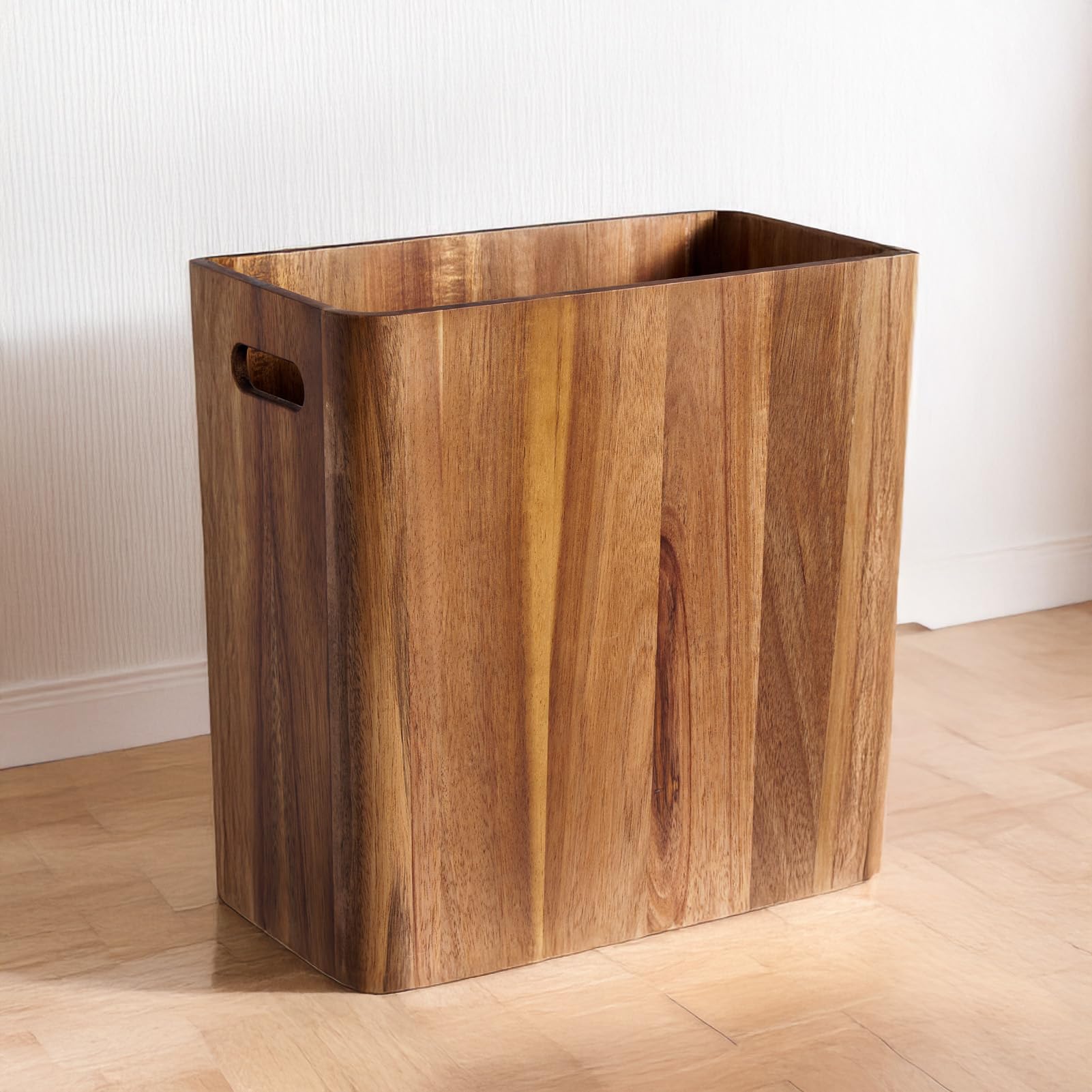3 Gallons Wooden Wastebaskets