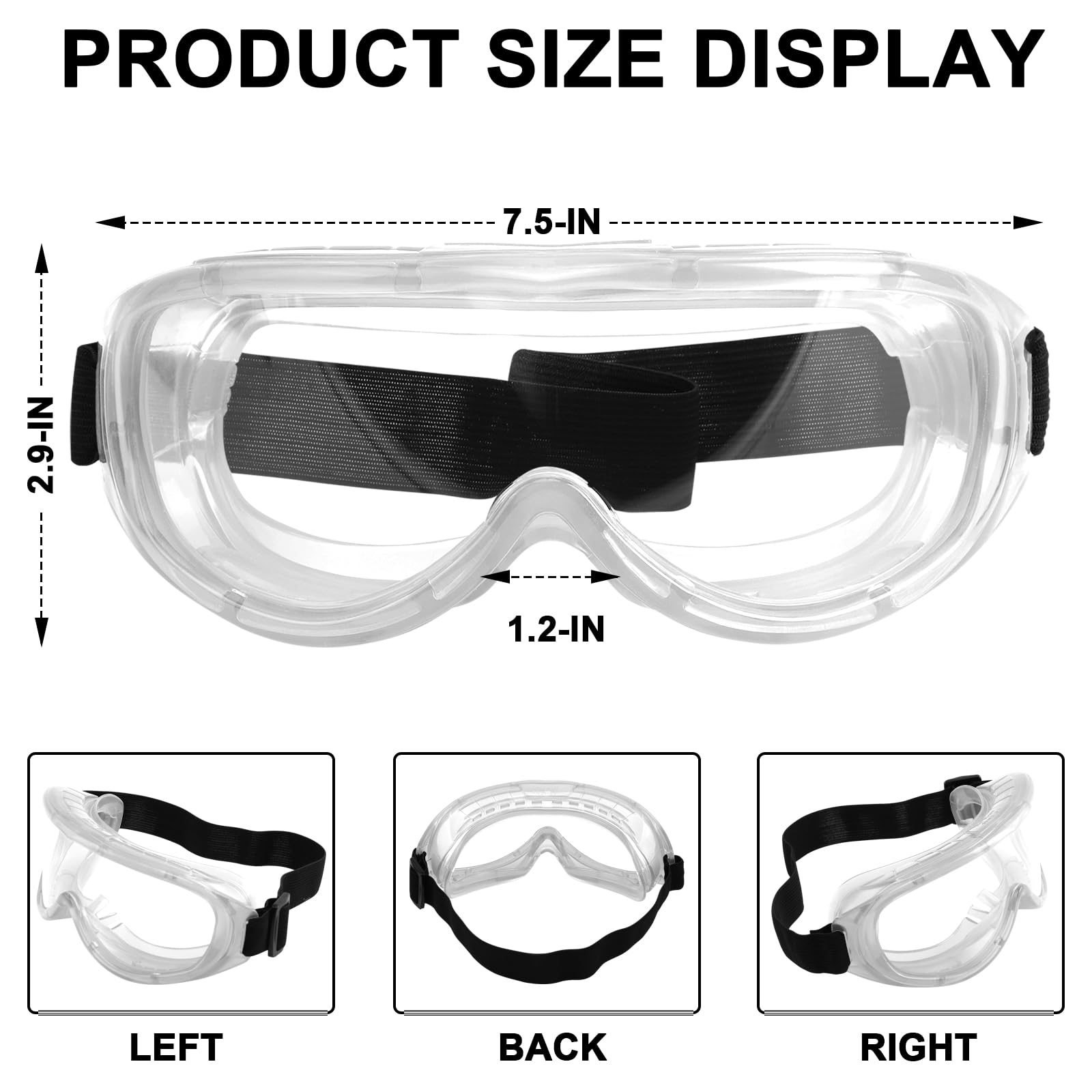 6 Pack Protective Safety Goggles Anti (6 Count)