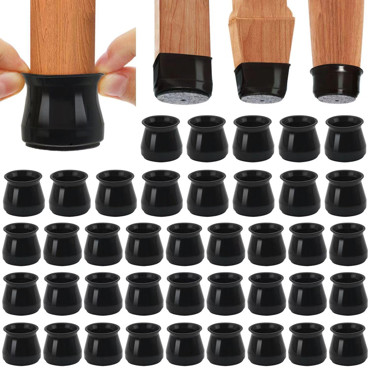 40 Pcs Chair Leg Floor Protectors for Hardwood Floors Anti (40 Count)
