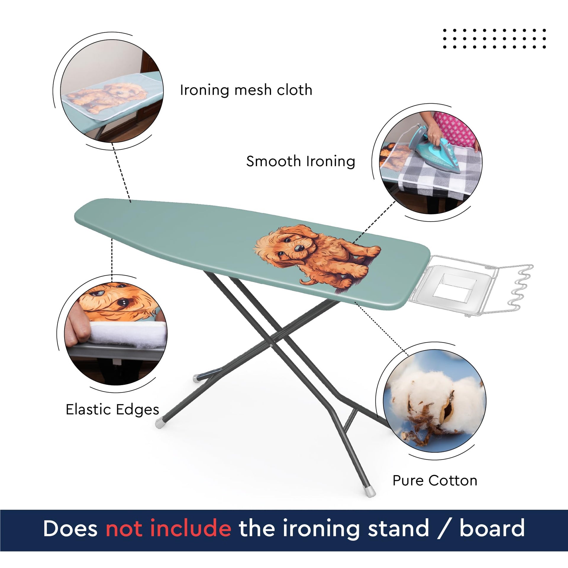 Padded Ironing Board Cover and Pad 42"x14" Tommy