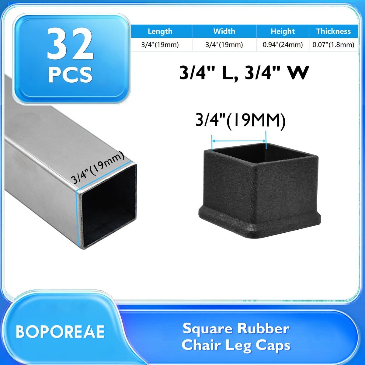 32 Pcs 3 4" x 3 (32 Count)