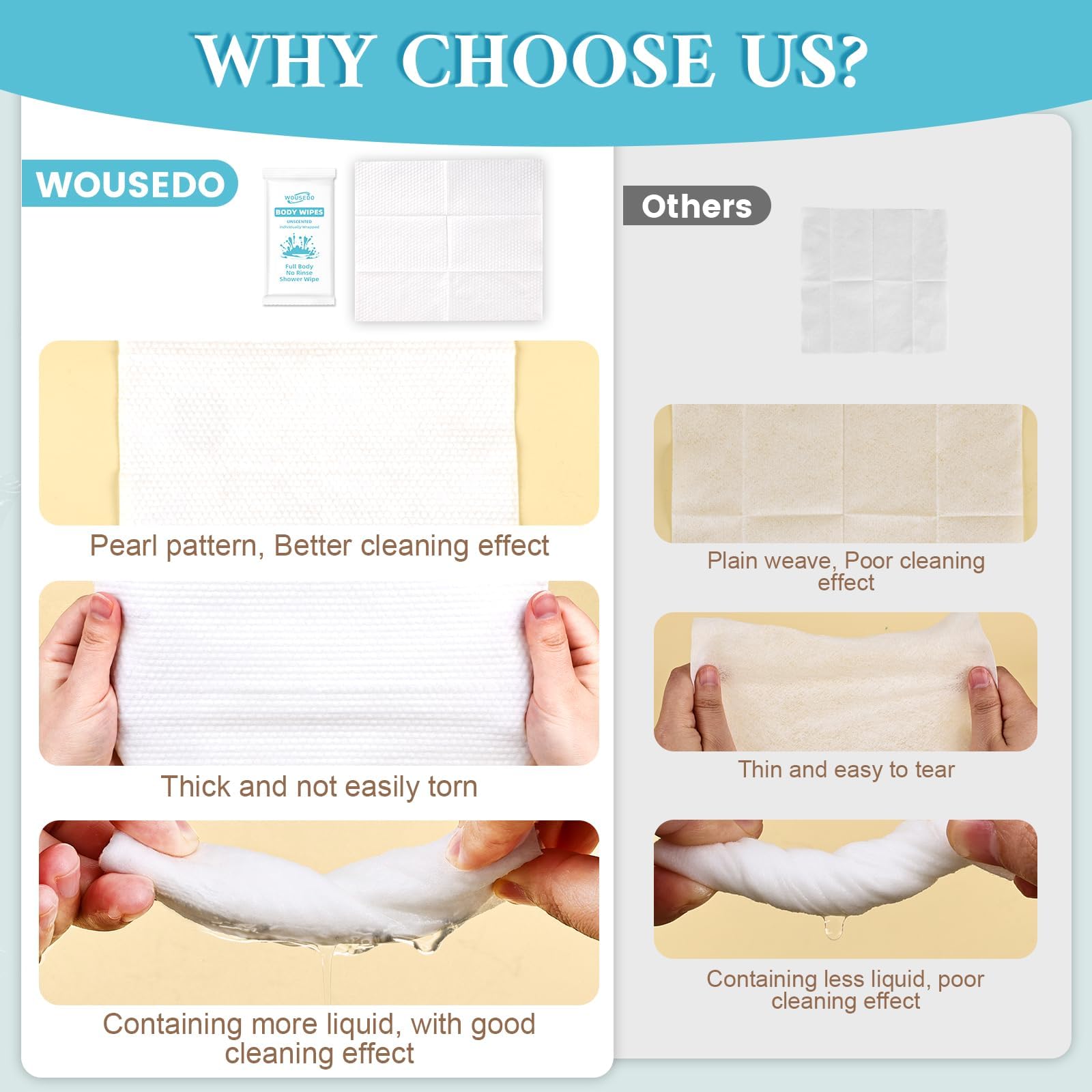 300 Pack Ultra Thick Body Wipes Individually Wrapped (300 Count) - ModHome Supplies