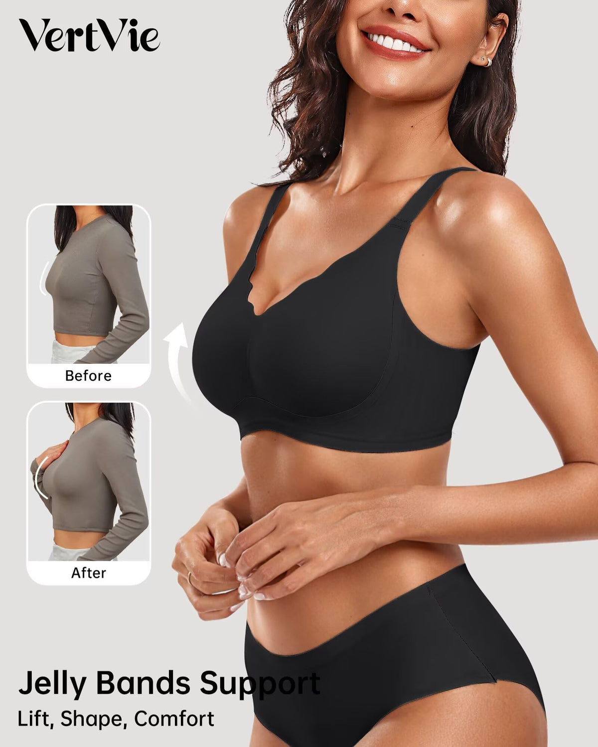 Seamless Jelly Bra No Underwire Supportive Bralette