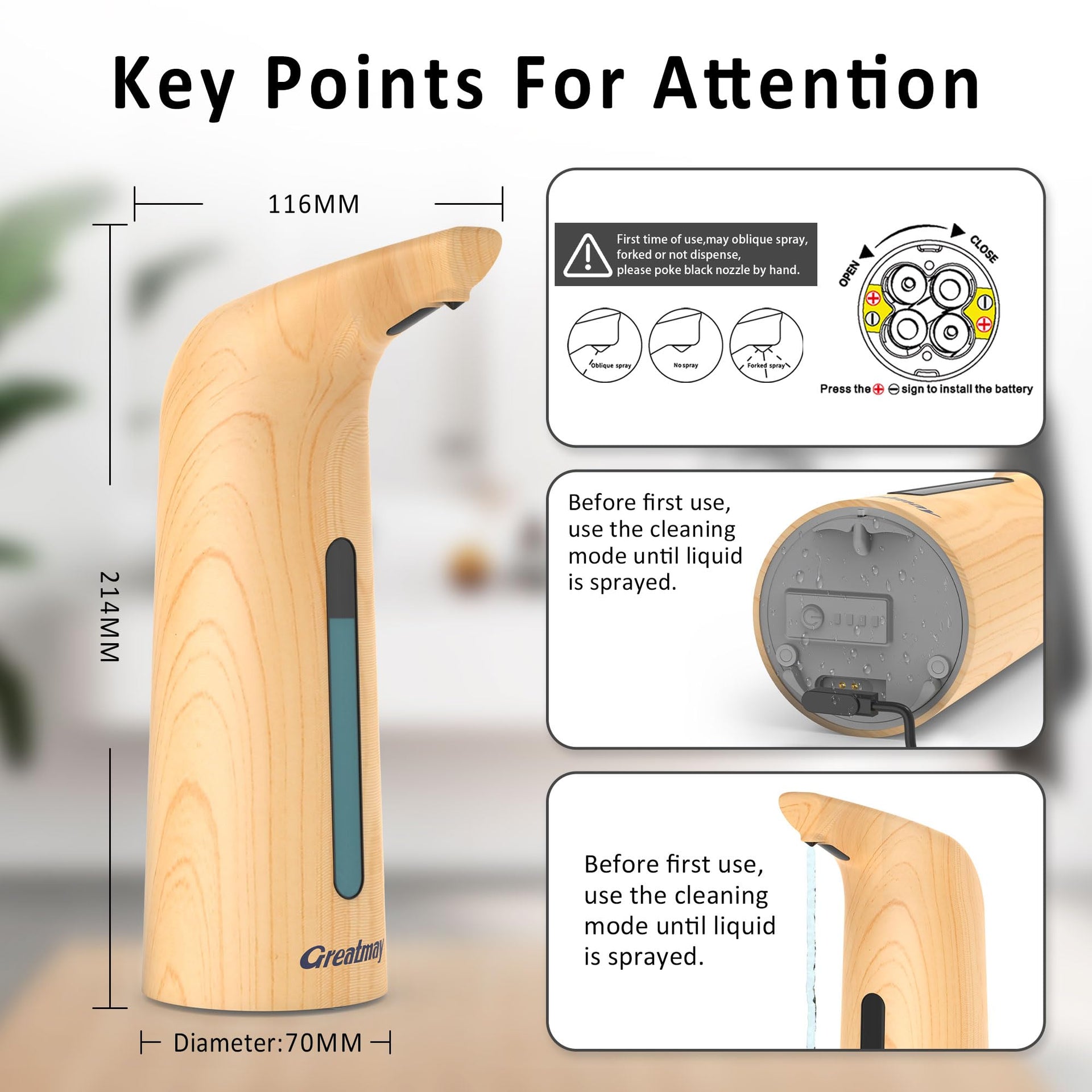 Touchless Automatic Soap Dispenser 2 Pack