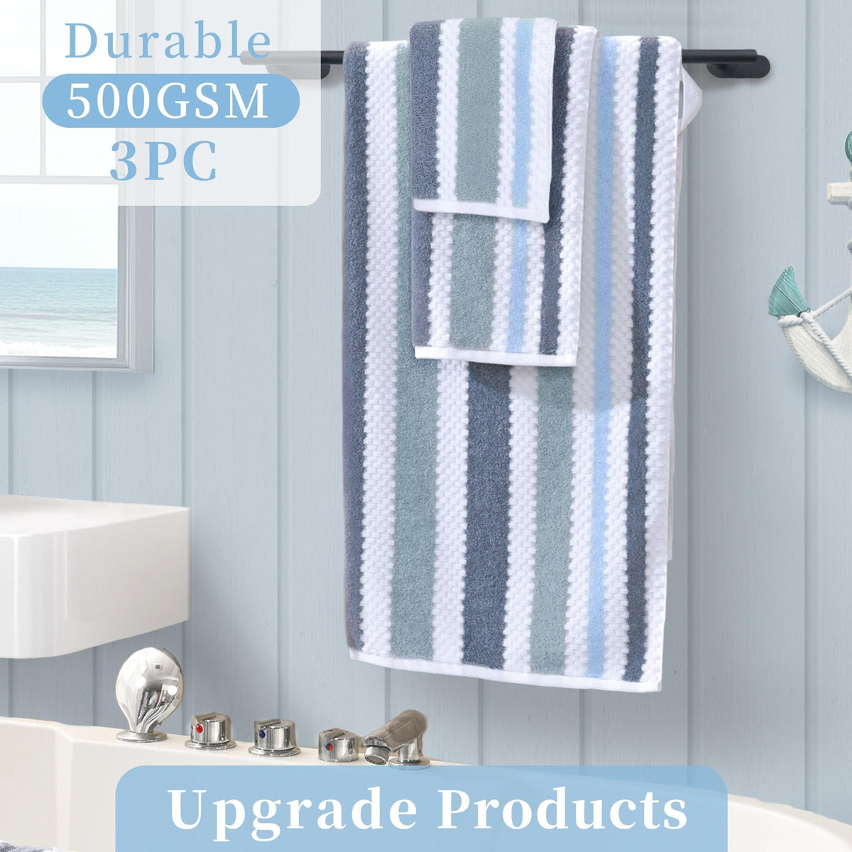 Waffle 3PC Towel Set (3 Count)