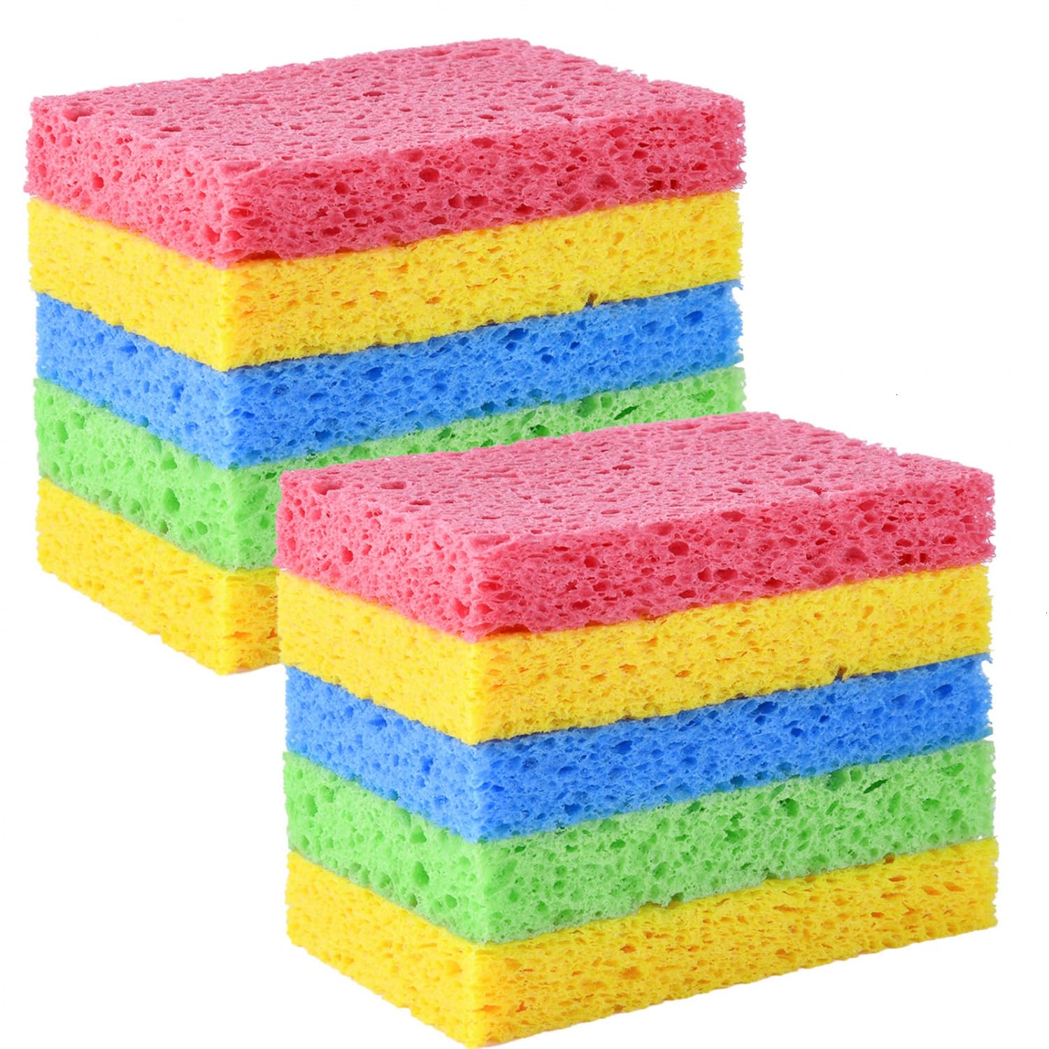 Sponge Kitchen Natural Cellulose Sponges 10 Pack Compressed Sponges for Cleaning Reusable Dish Sponge Kitchen Non (10 Count)