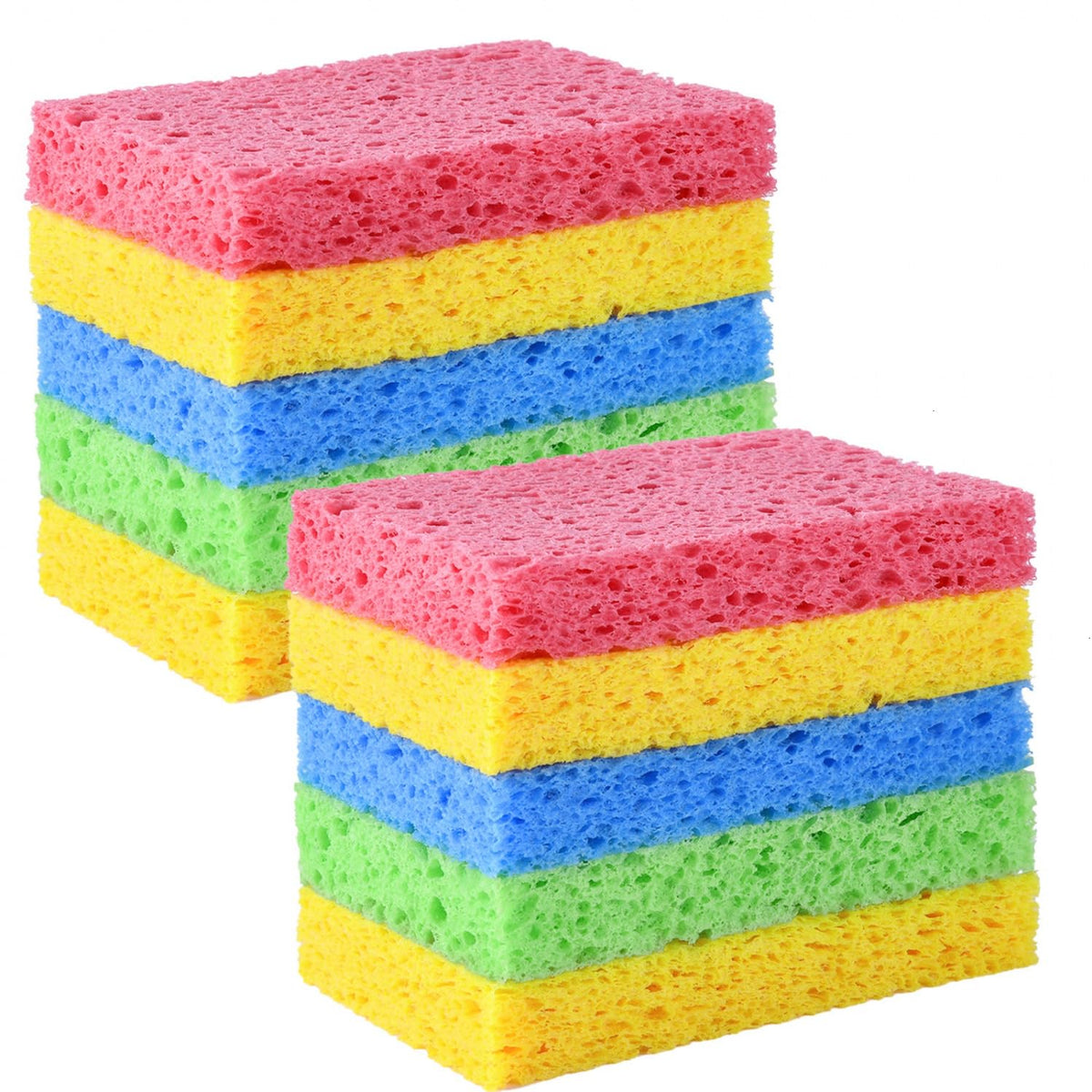 Sponge Kitchen Natural Cellulose Sponges 10 Pack Compressed Sponges for Cleaning Reusable Dish Sponge Kitchen Non (10 Count)