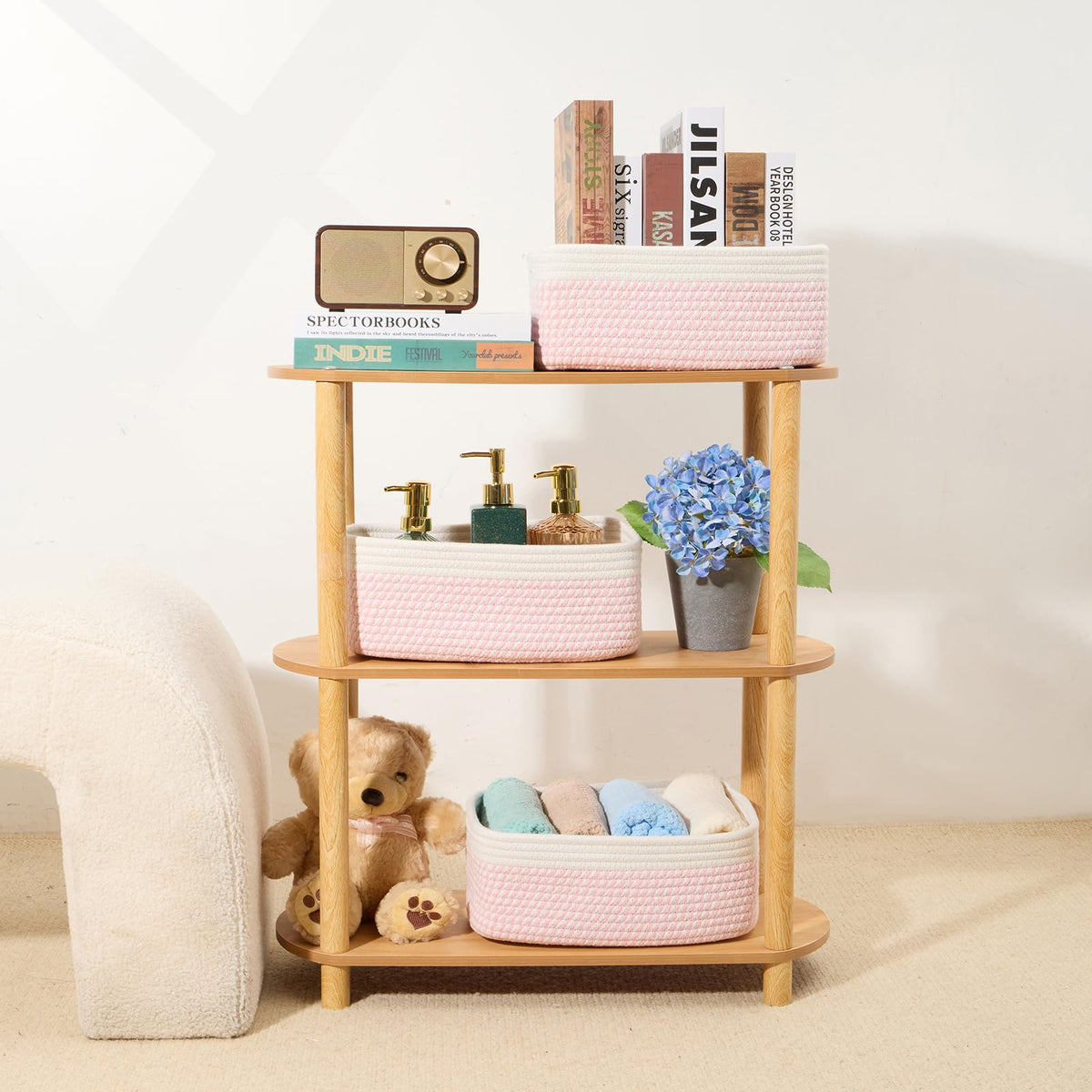 Small Storage Baskets for Organizing (4 Count)