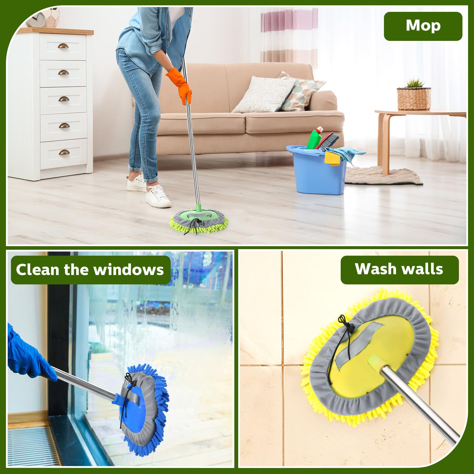 10 Pcs Car Wash Mitt Set (10 Count)