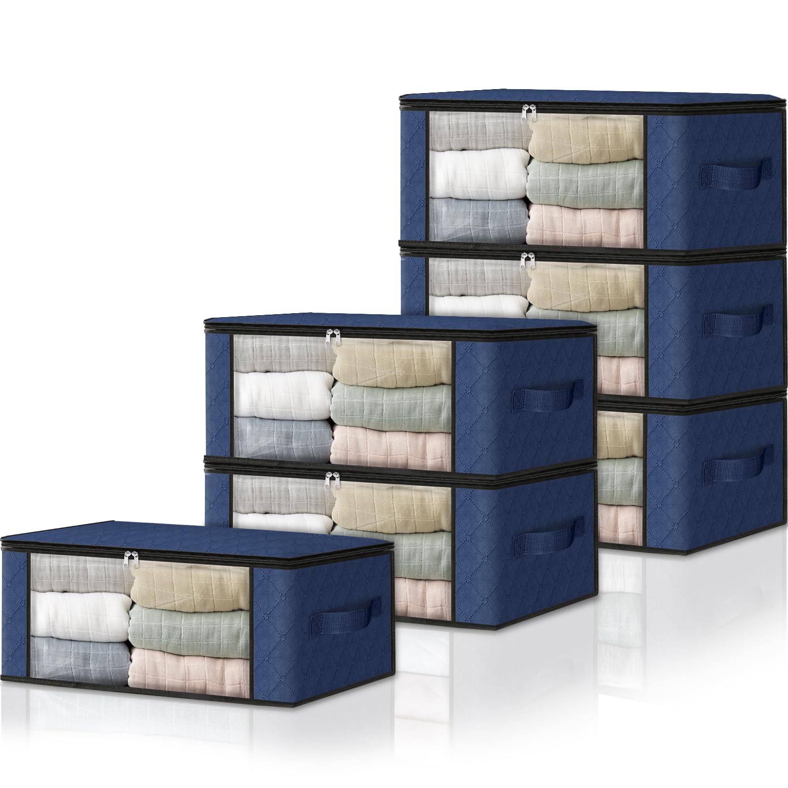 6 Pack Clothes Organizer Storage Bags (6 Count)