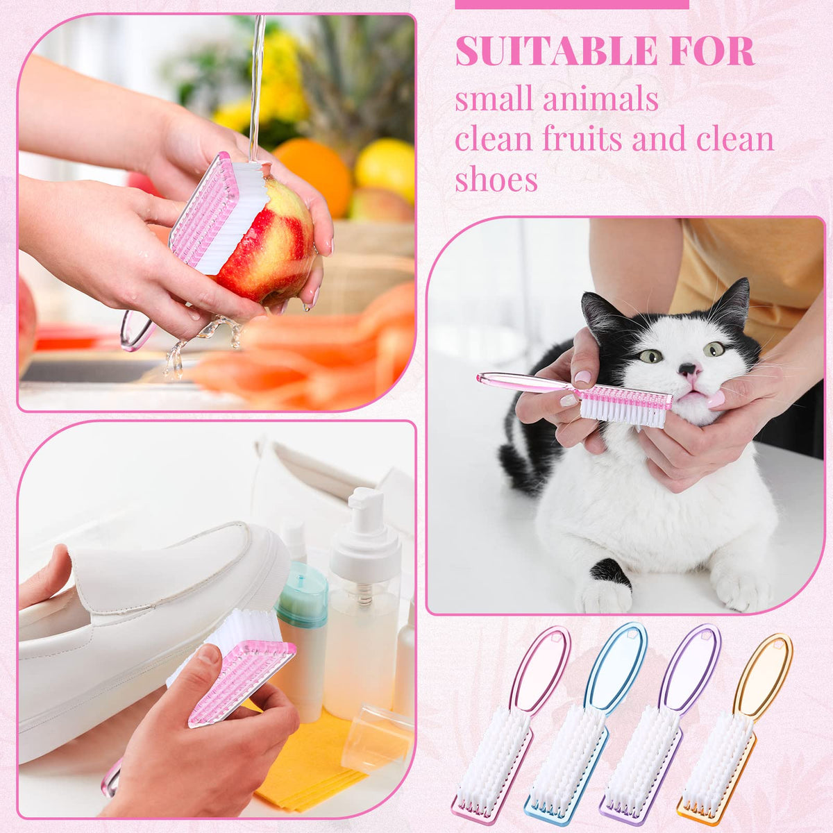 200 Pcs Nail Brushes for Cleaning (200 Count)