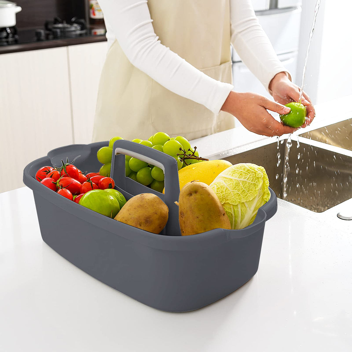Multi Purpose Plastic Cleaning Caddy with Handle