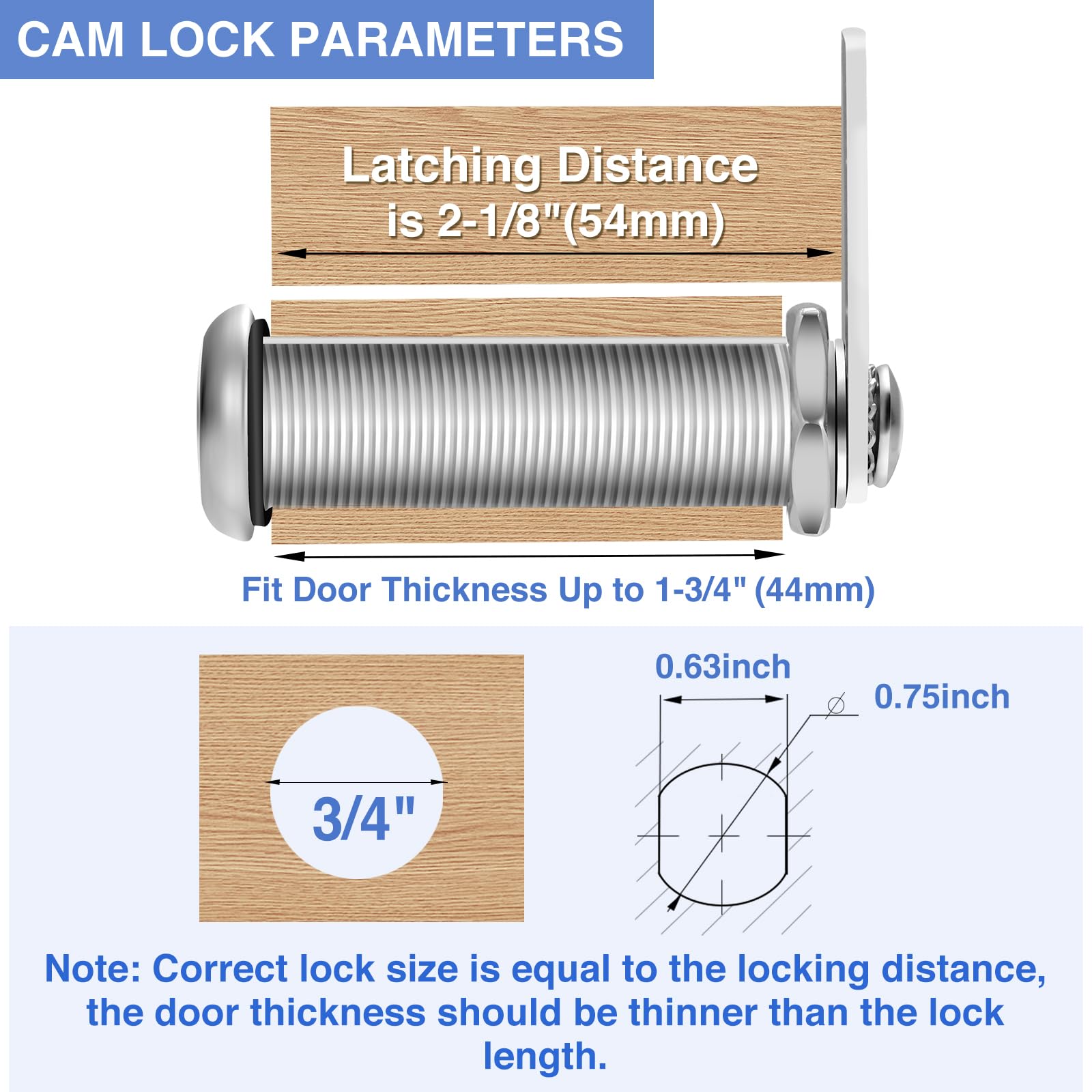 Cabinet Lock with Keys (2 Count)