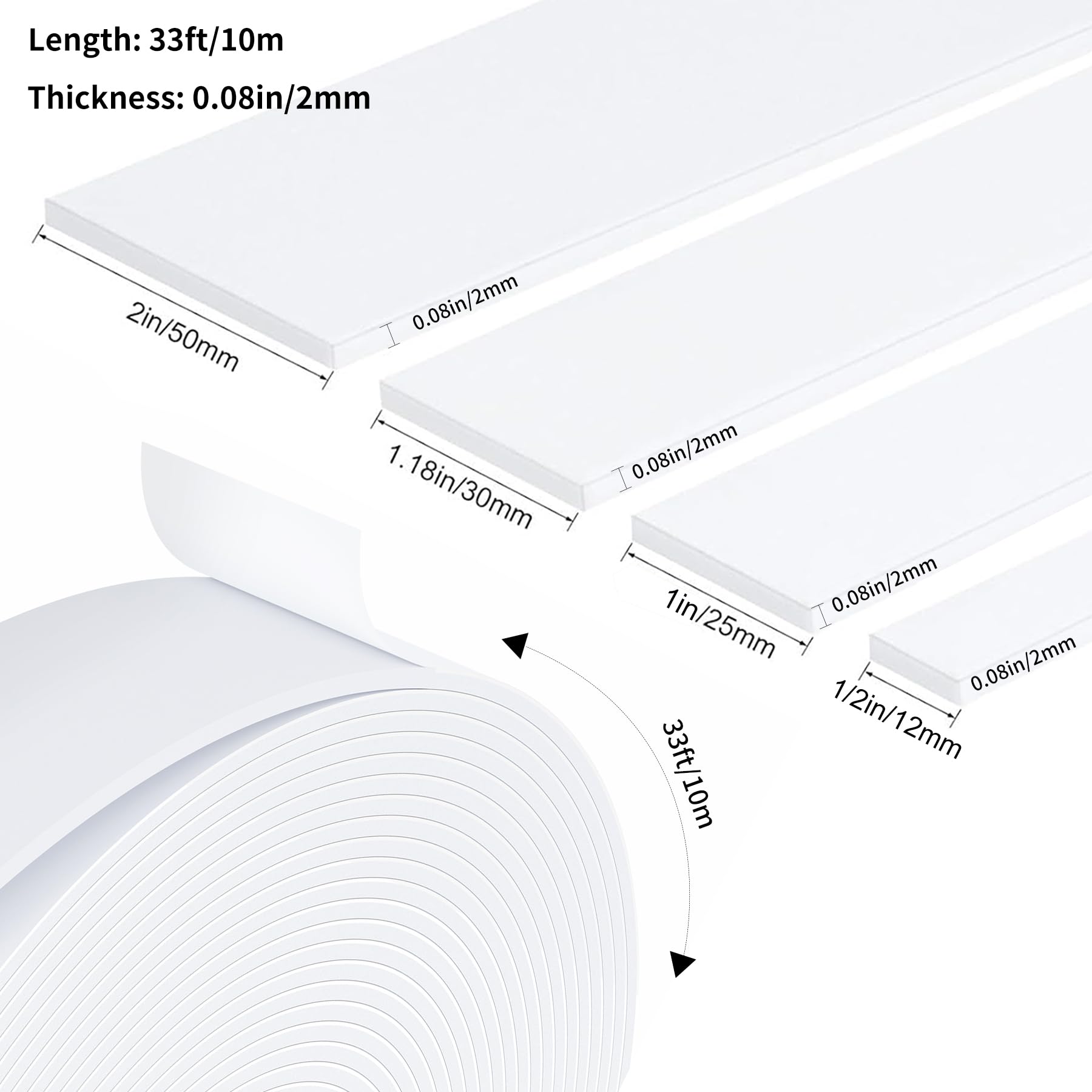 Weather Stripping Door Seal White