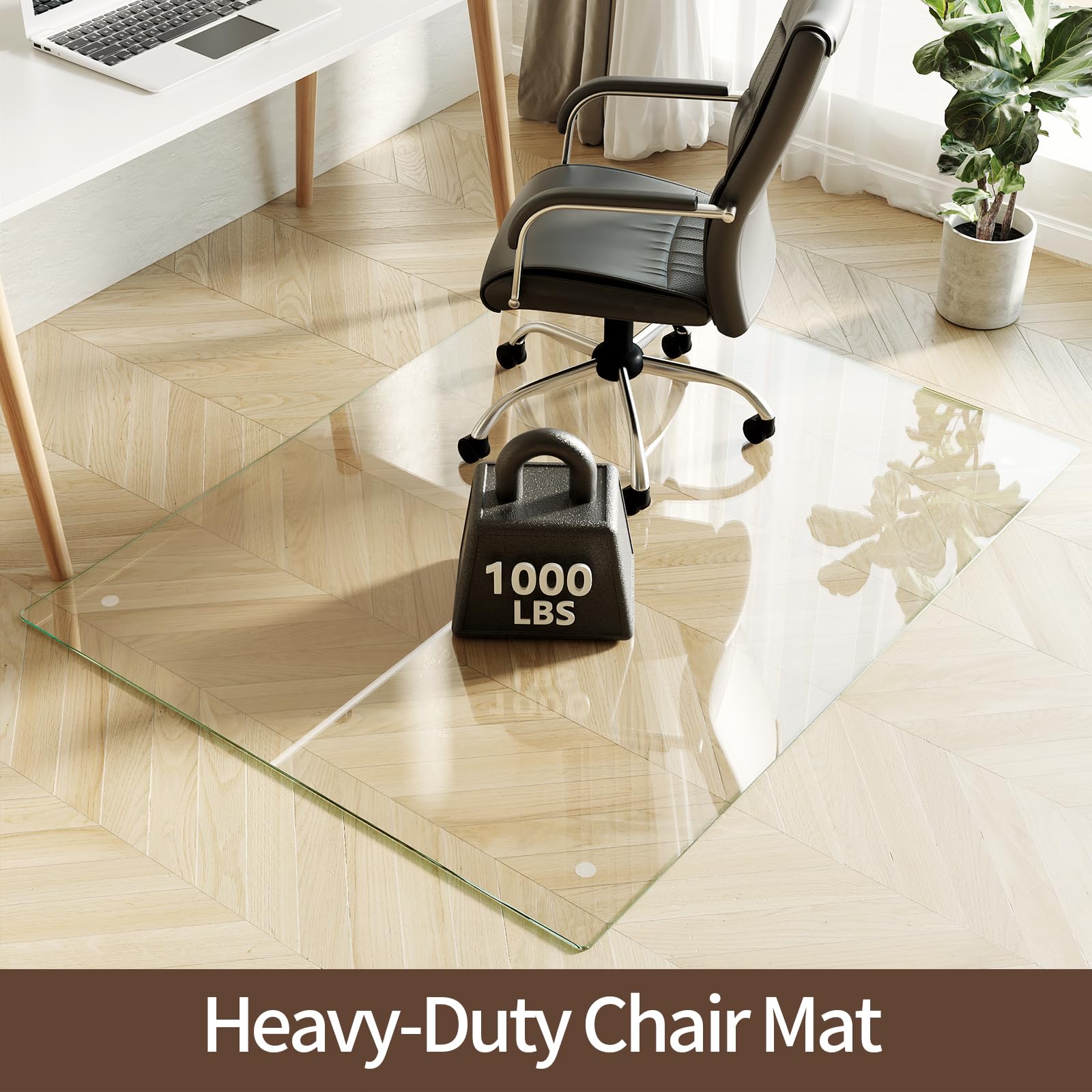 Tempered Glass Chair Mat 60"x46"
