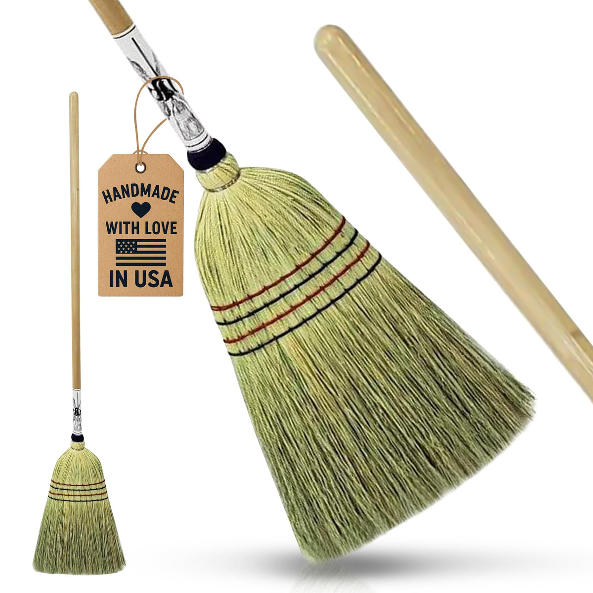 Corn Broom Heavy Duty Indoor Outdoor