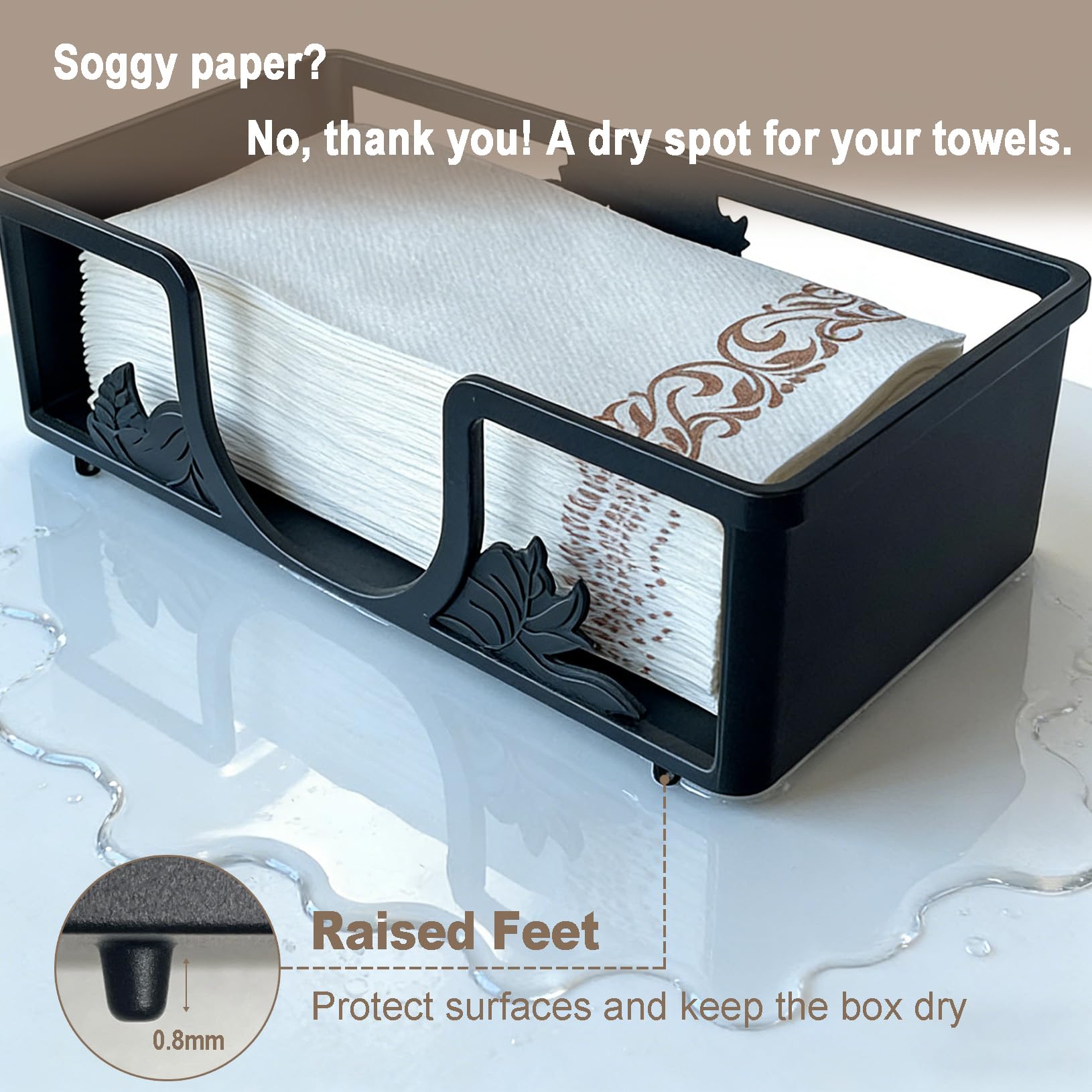 Metal Napkin Holder for Bathroom and Kitchen