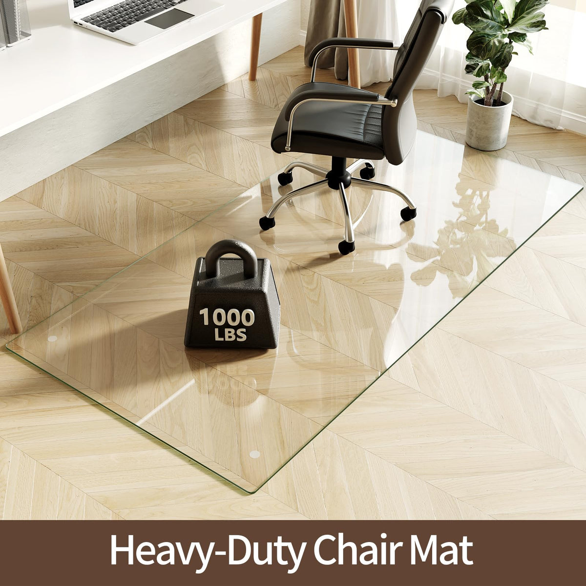Tempered Glass Chair Mat 40"x80"