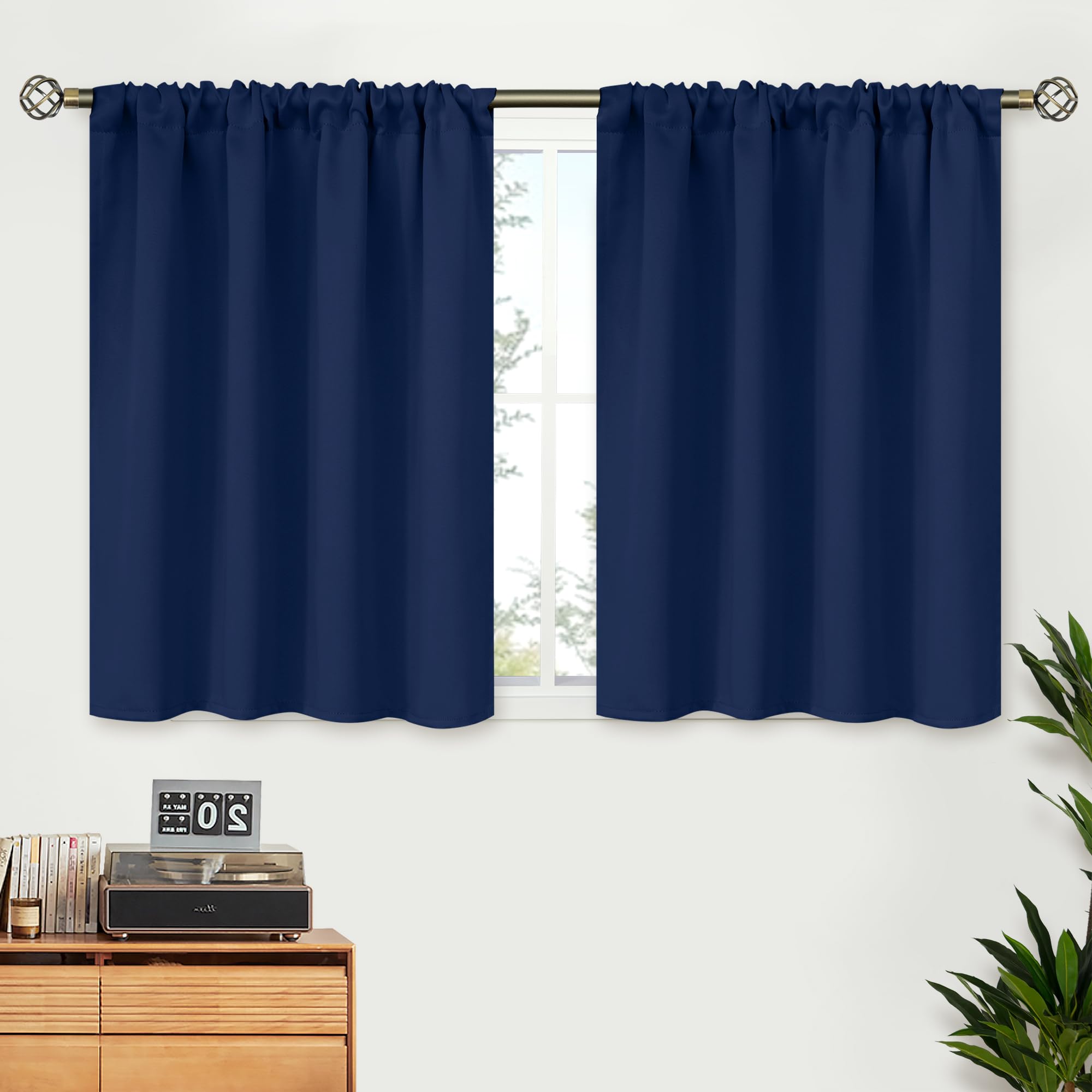 Short Curtains Blackout 36 Inches Length (2 Count)