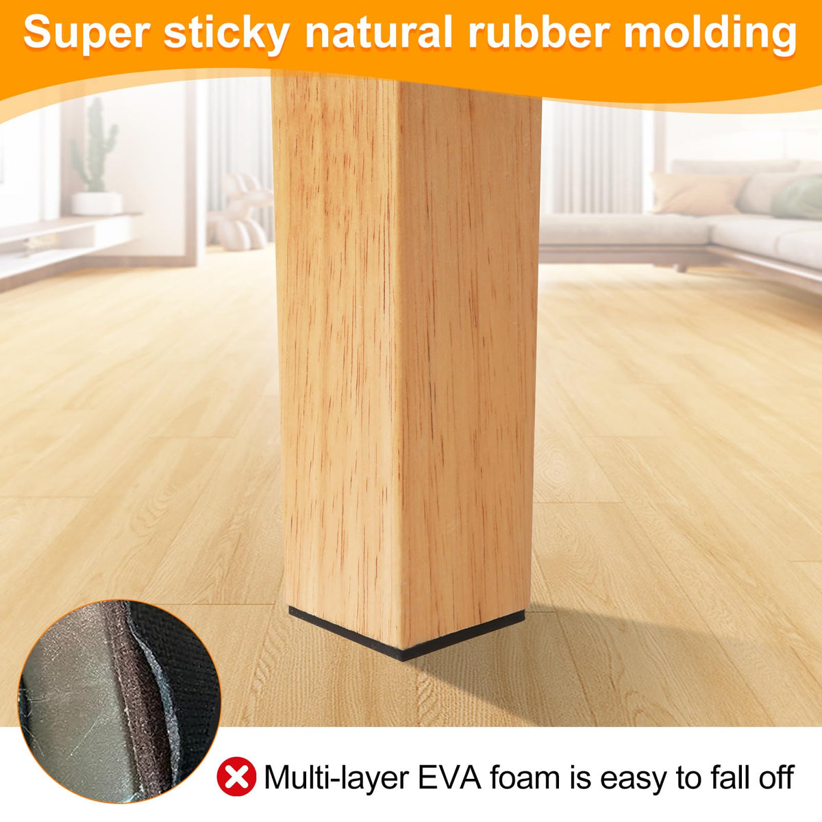 Non Slip Rubber Furniture Pads & Grippers (32 Count)