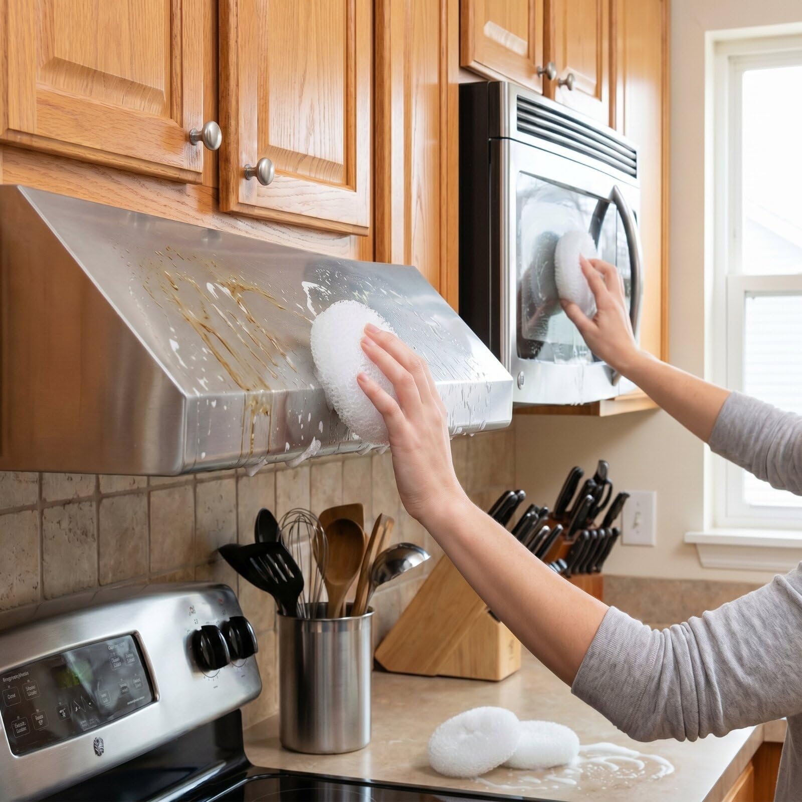 15 Pcs Plastic Dish Scrubbers (15 Count)