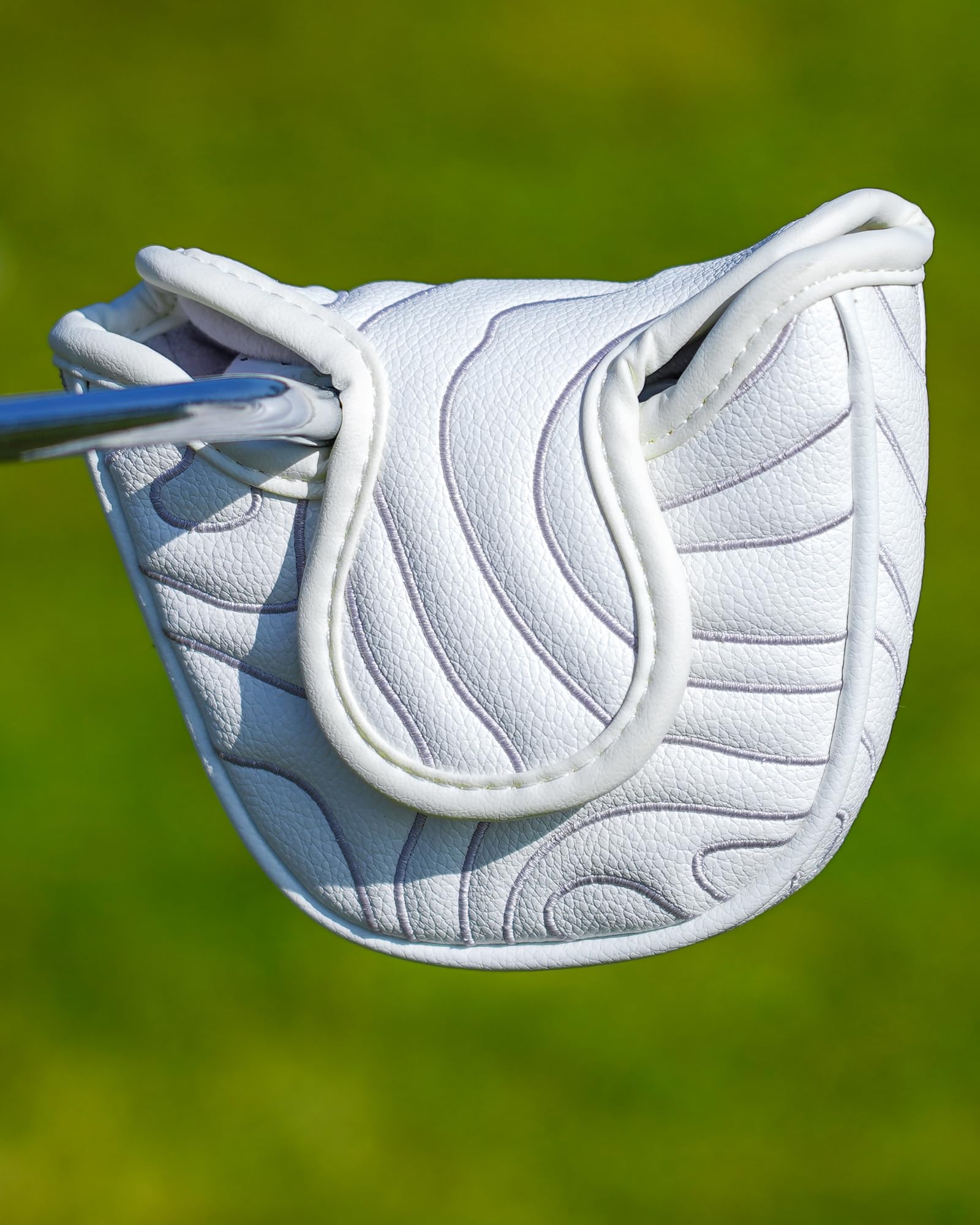 Golf Mallet Putter Cover Pure White Mallet Putter Headcover