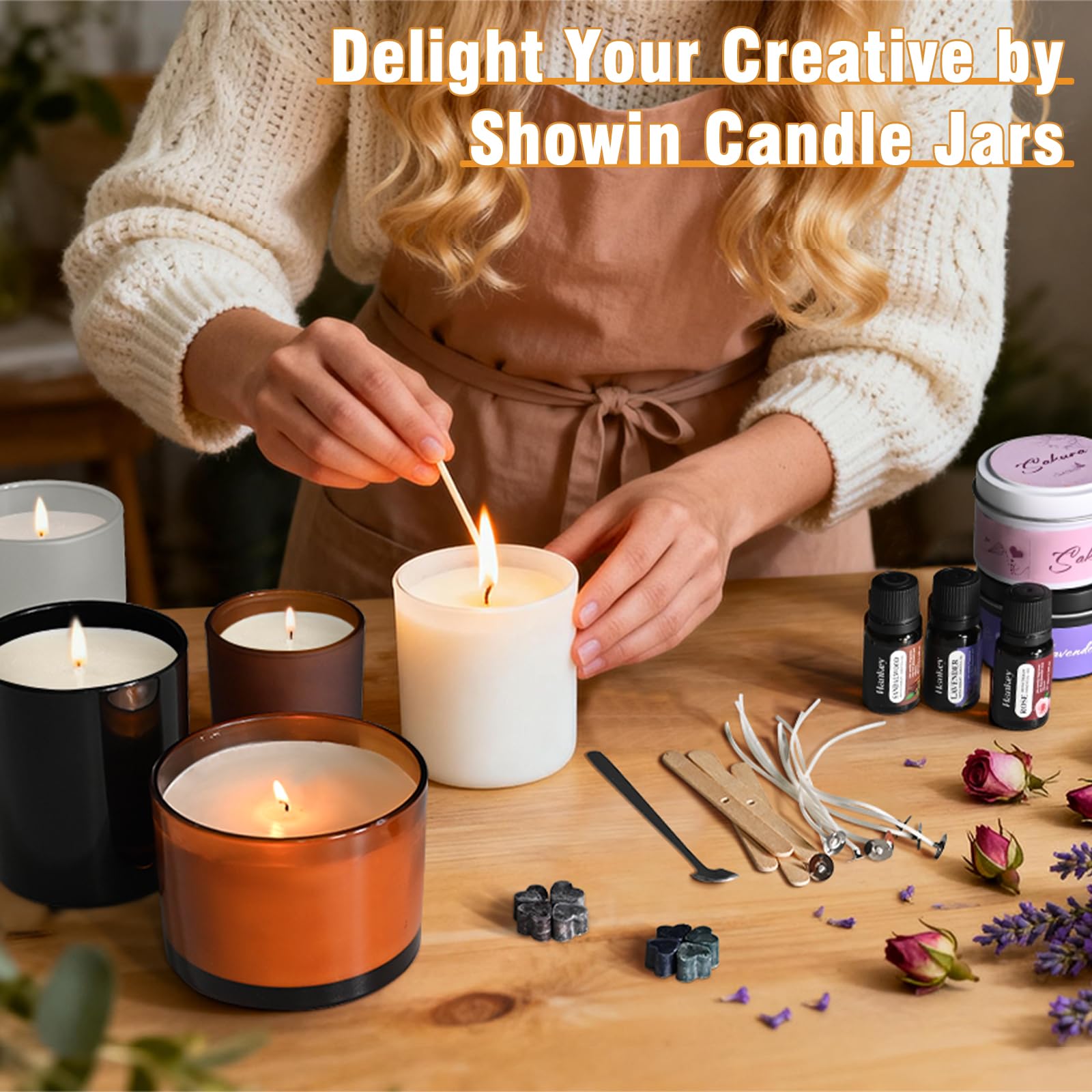 Thick Candle Jars for Making Candles 12 Pcs (12 Count)