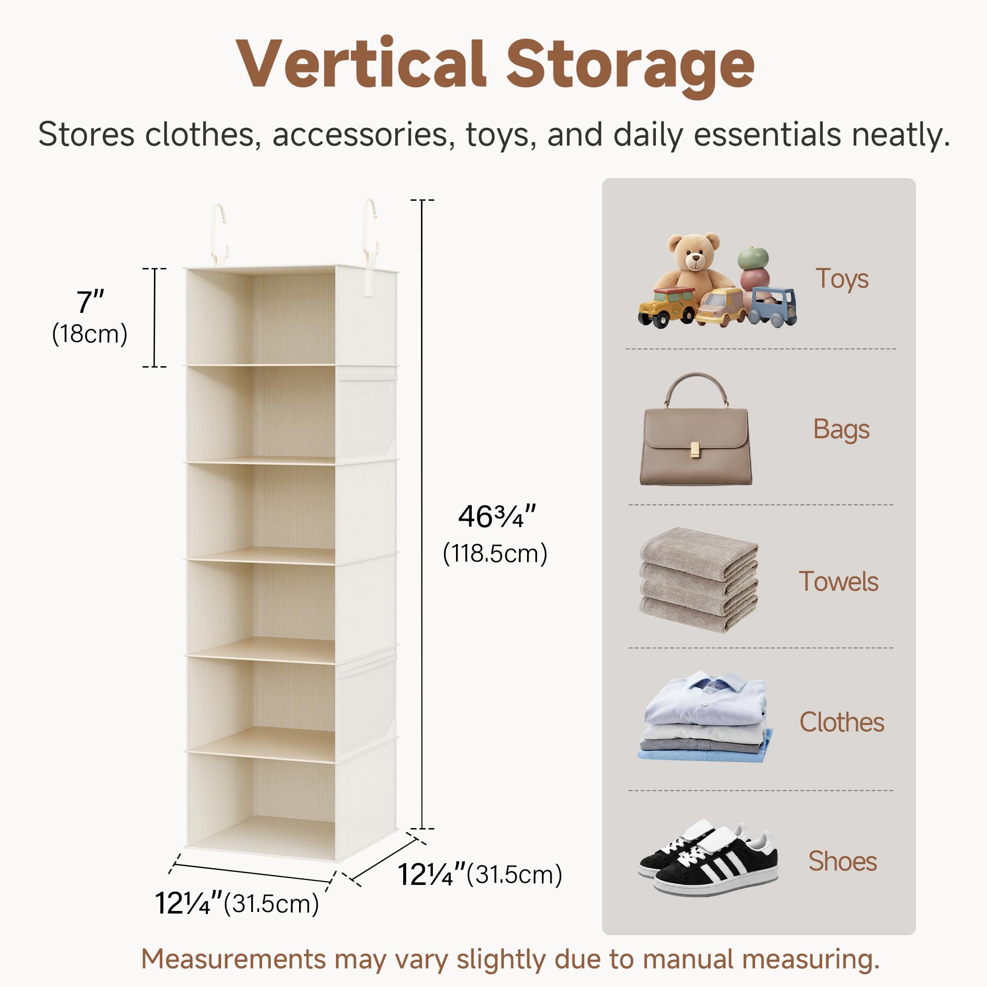 6 Shelf Hanging Closet Organizer