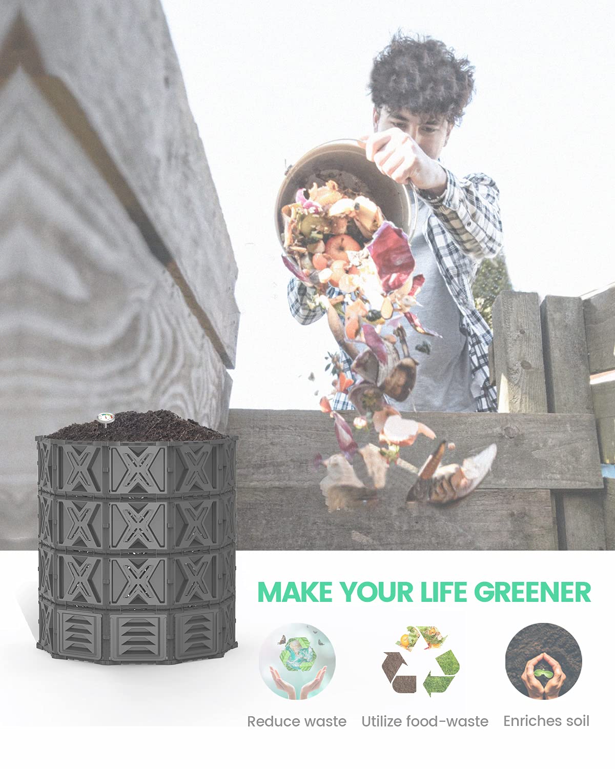 190 Gallon Large Outdoor Compost Bin