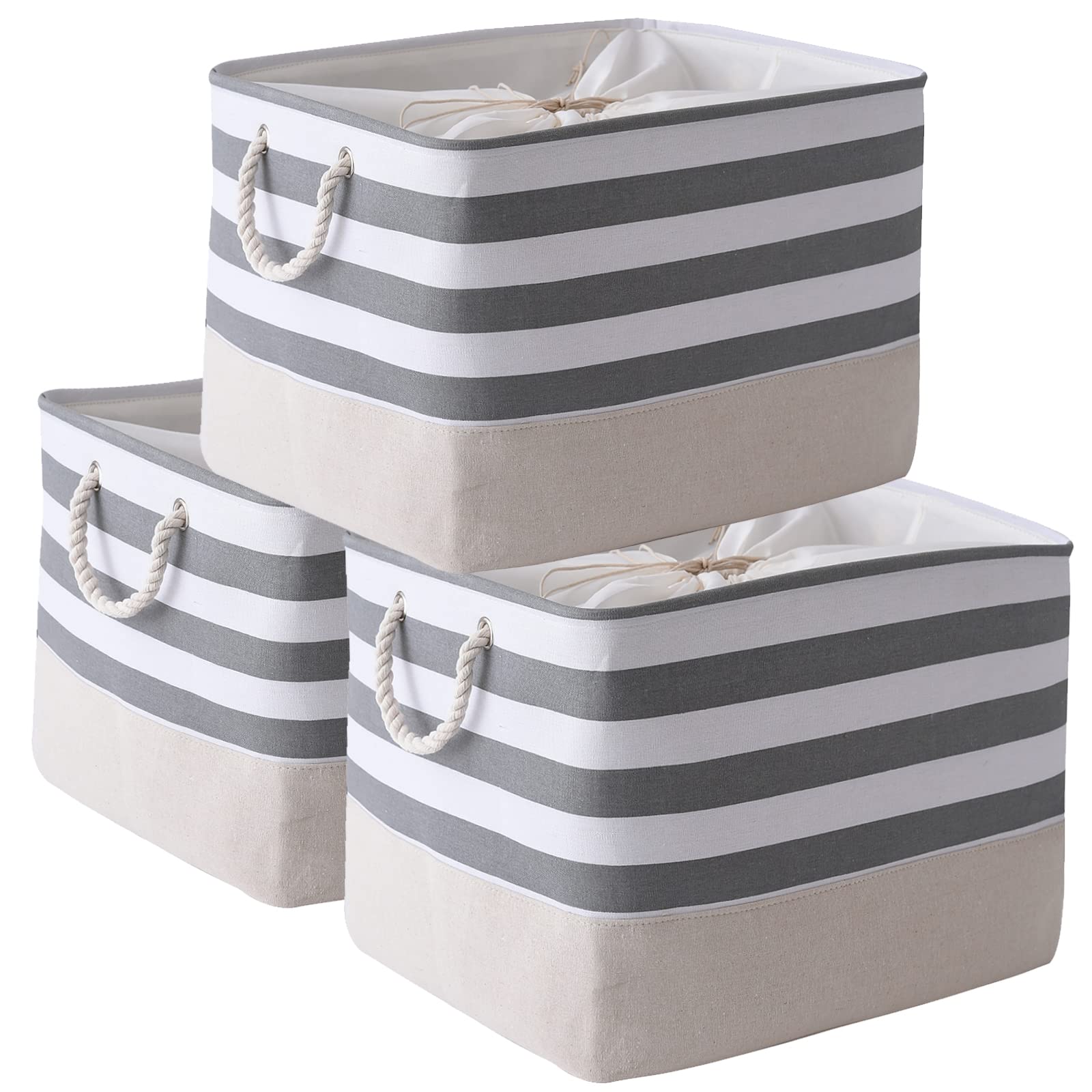 Jumbo Storage Bins Baskets (3 Count)