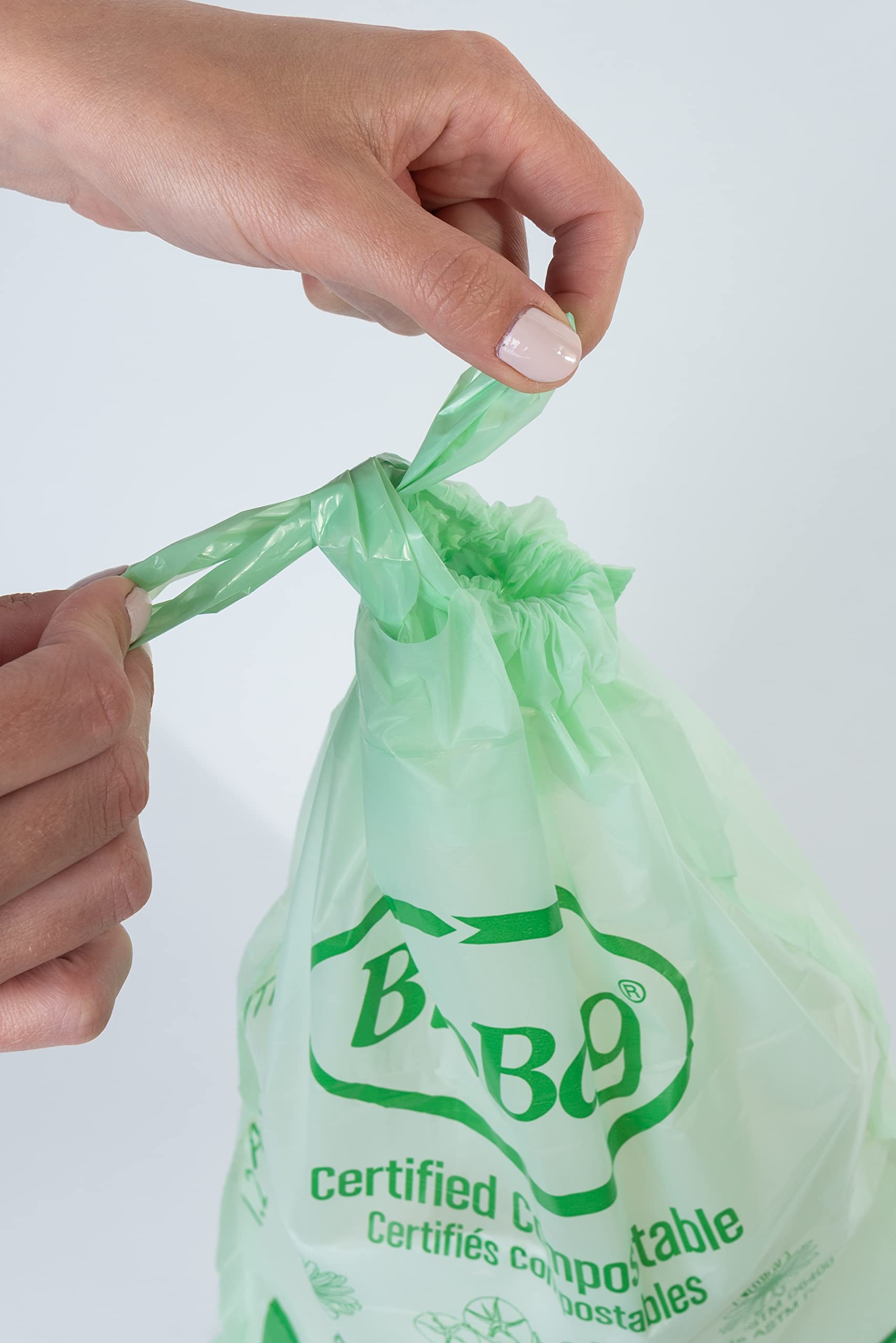 1.2 Gallon Compostable Drawstring Food Scrap Bags by BioBag (80 Count)