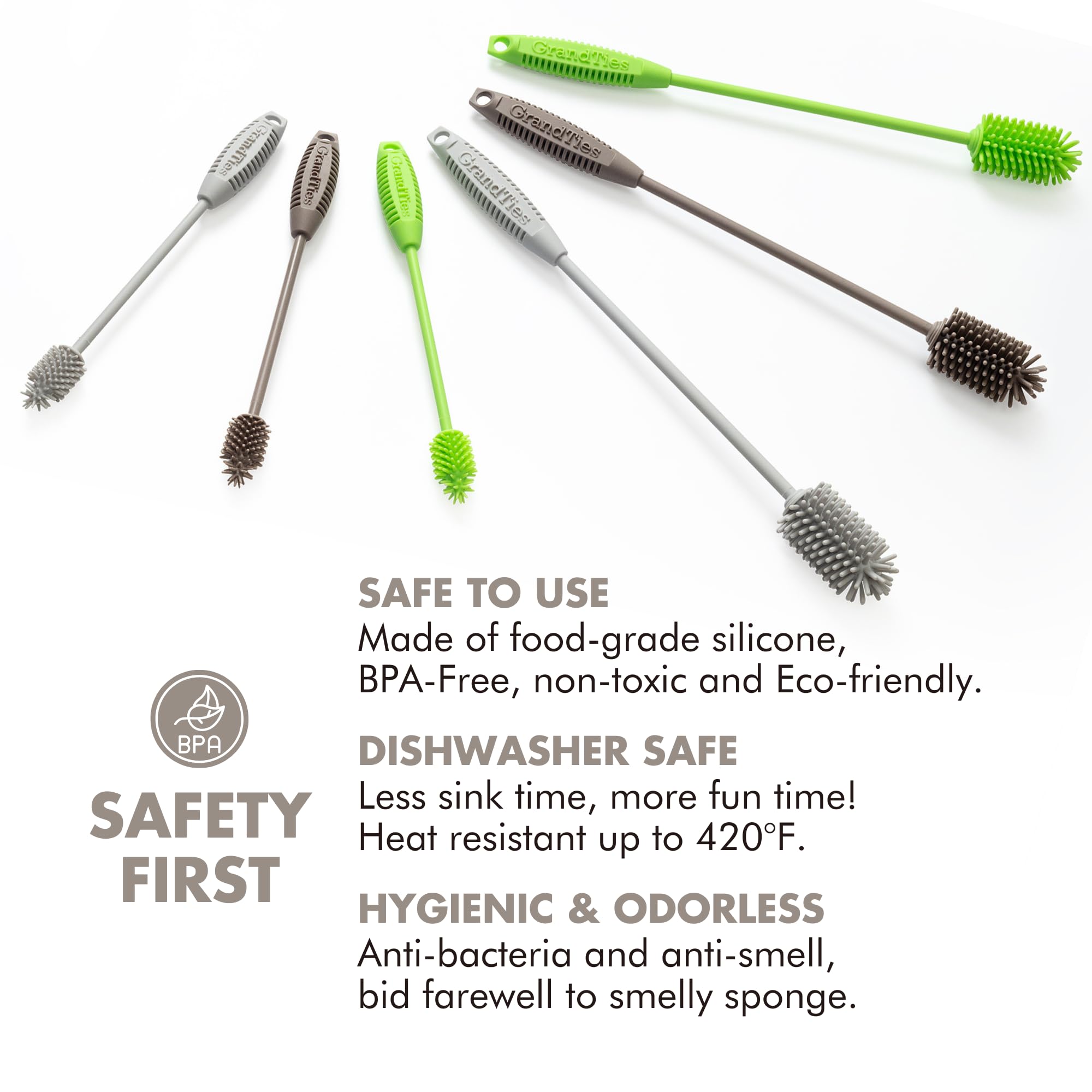 Silicone Bottle Cleaning Brush Set (2 Count)