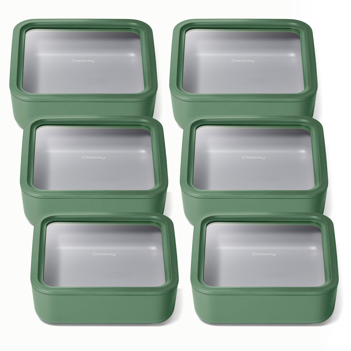 6 Piece Glass Food Storage Container Set (6 Count)