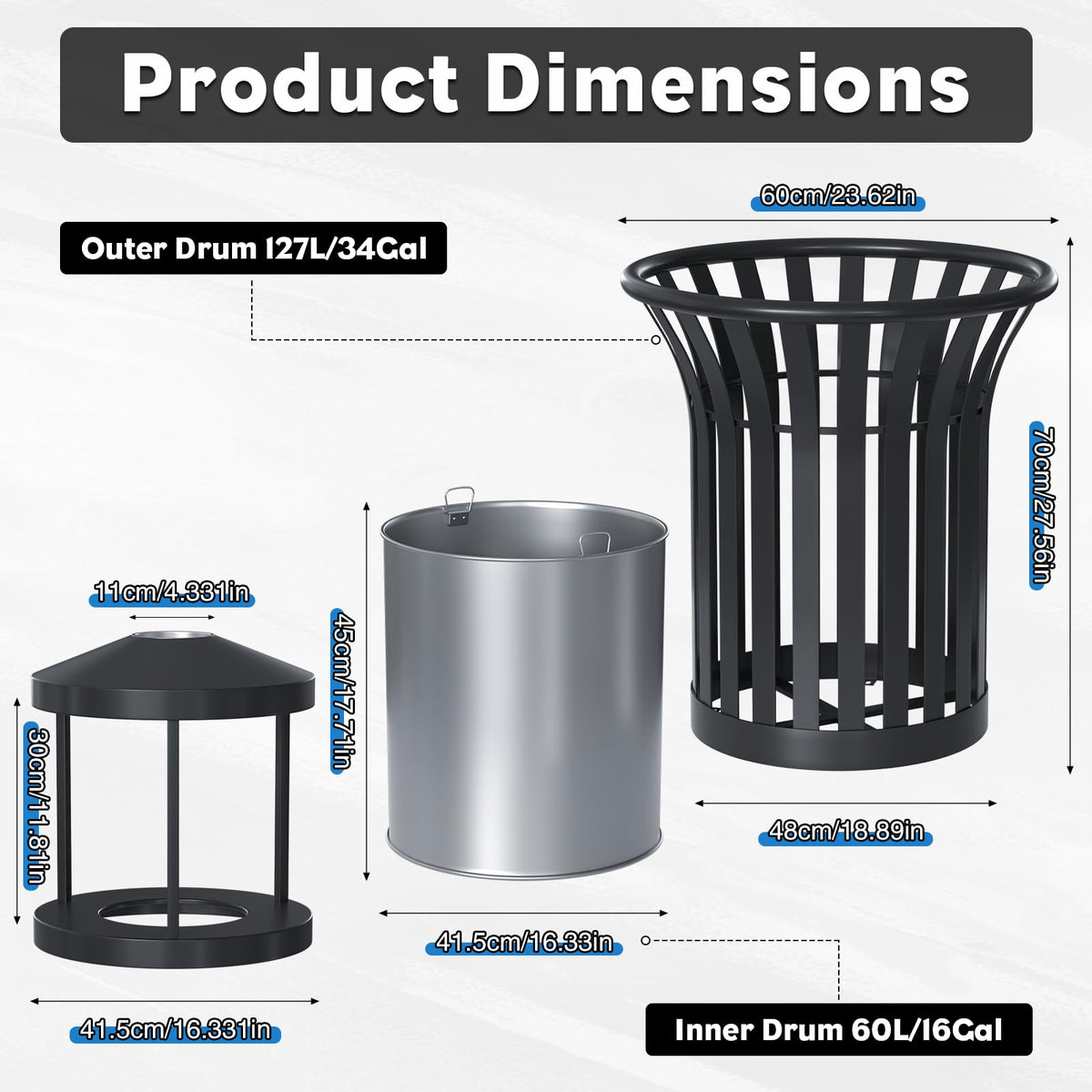 Outdoor Trash Can Commercial