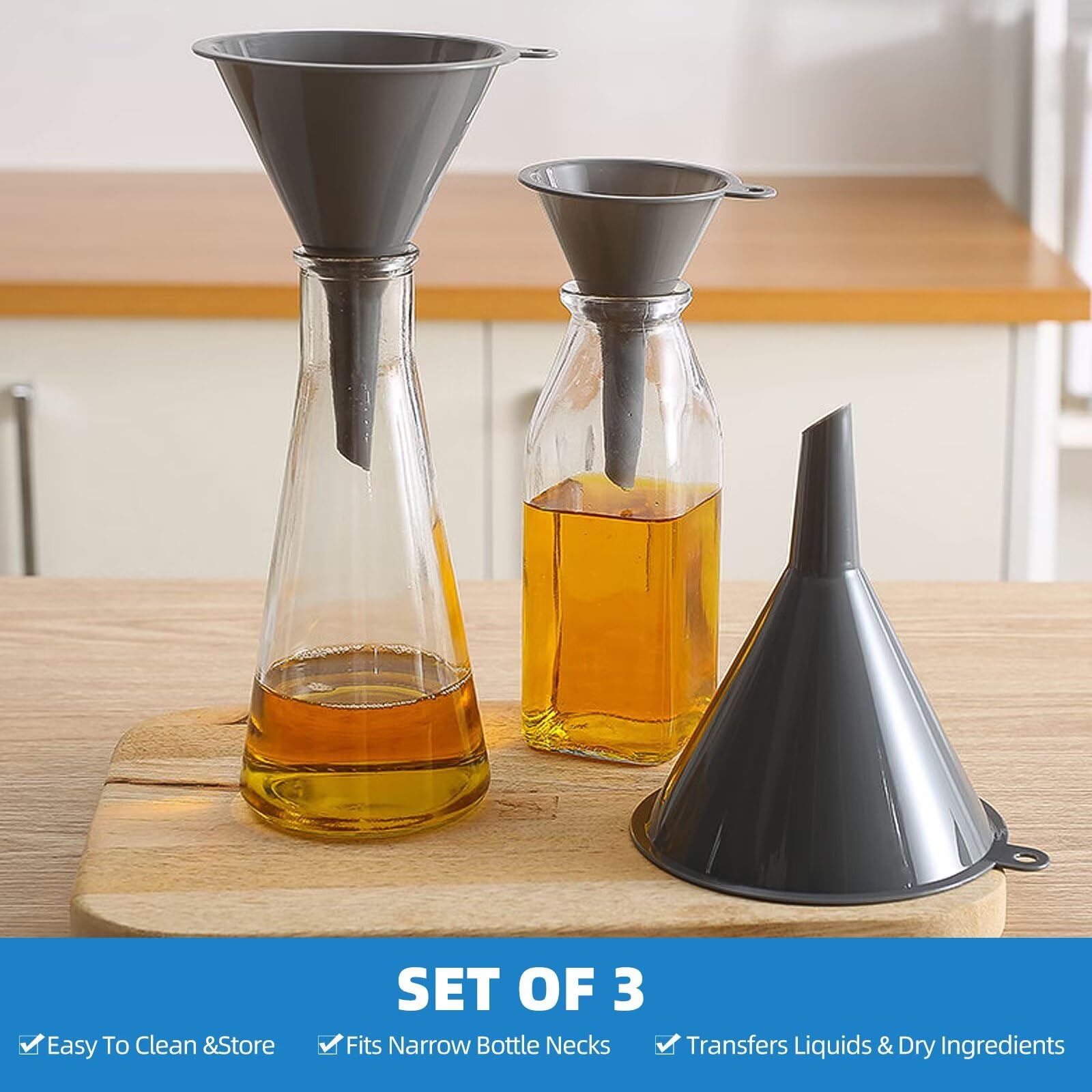Plastic Kitchen Funnel Set of 3 (3 Count)