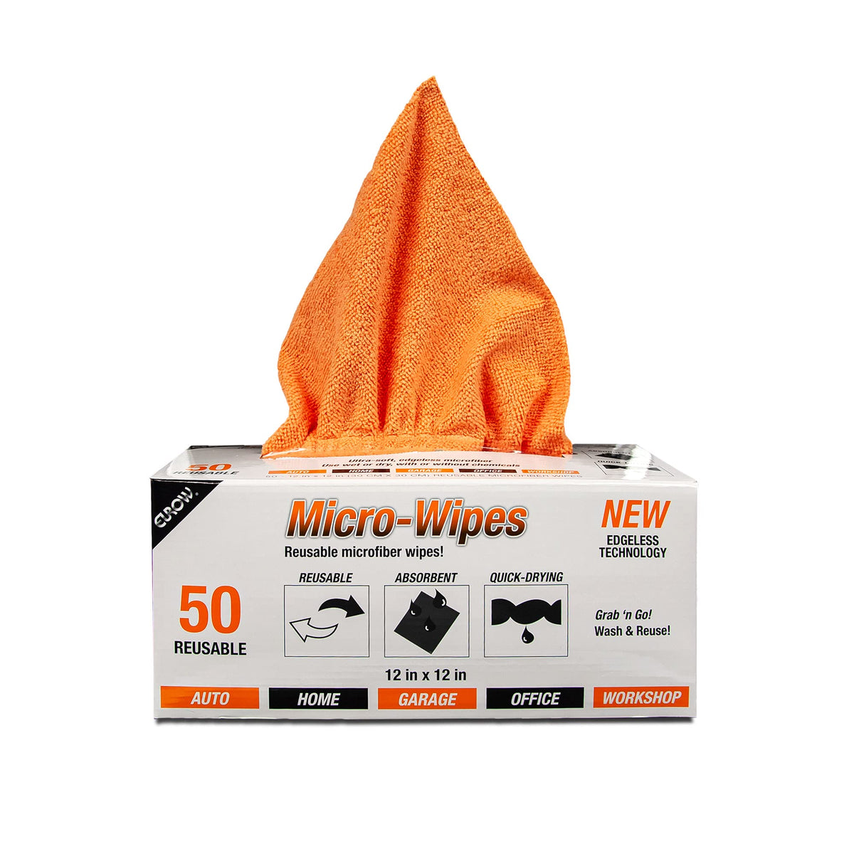 200GSM Microfiber Cleaning and Drying Cloths with Dispenser Box (50 Count)