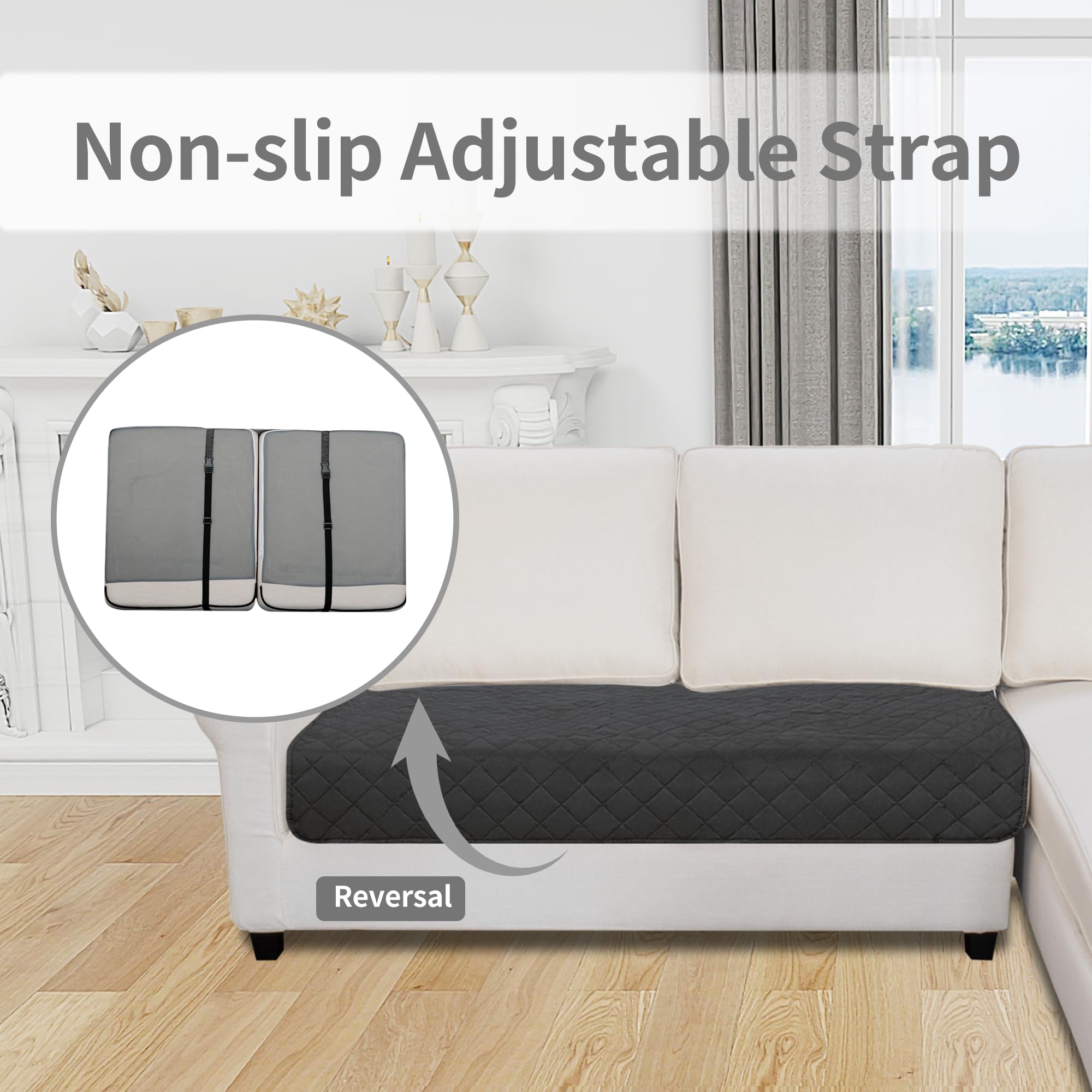 Sectional Couch Covers for Dogs L Shape Sofa Cover Reversible Sofa Slipcover Chaise Lounge Cover Furniture Protector Cover for Pets Dog Cat