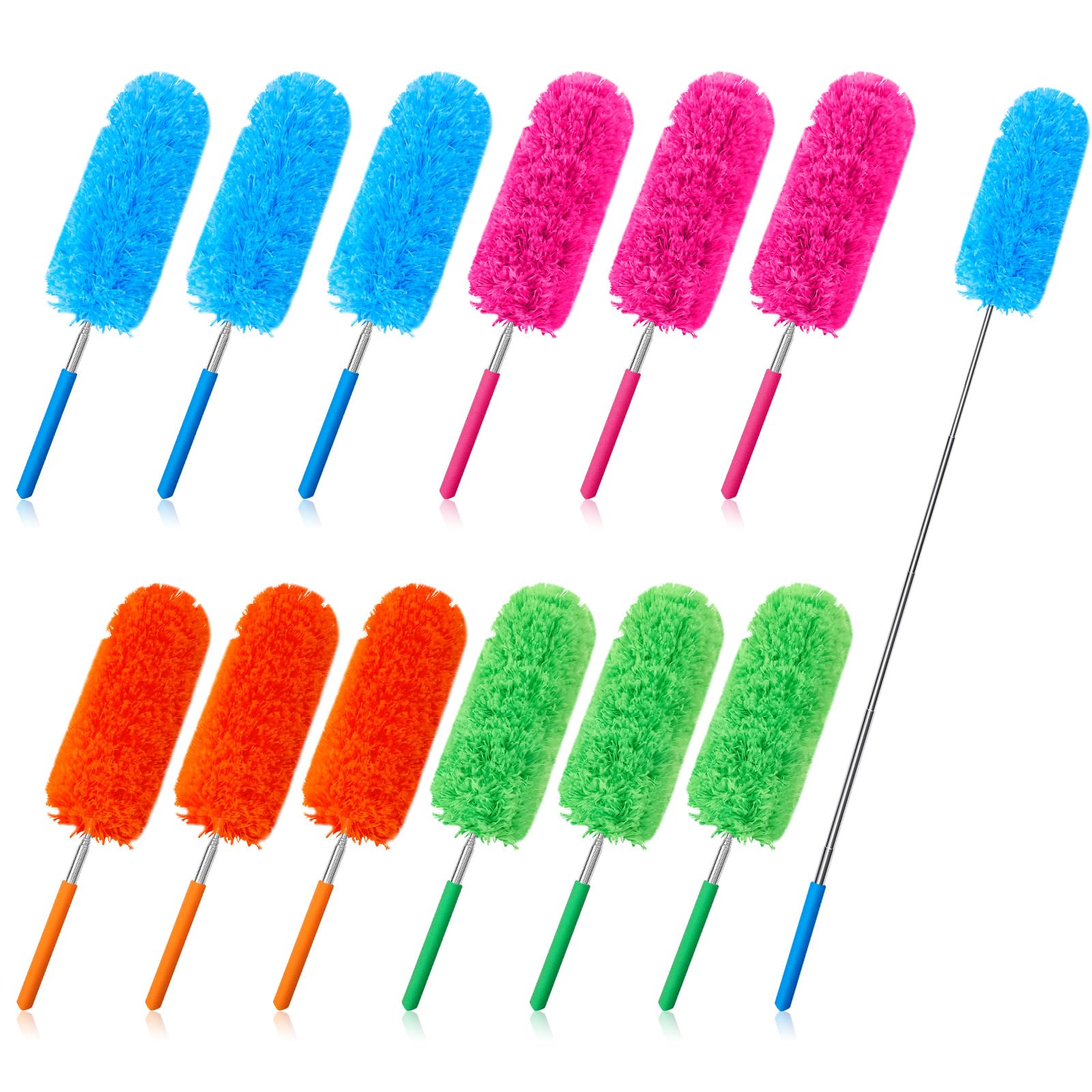 12 Pcs Microfiber Feather Duster for Cleaning