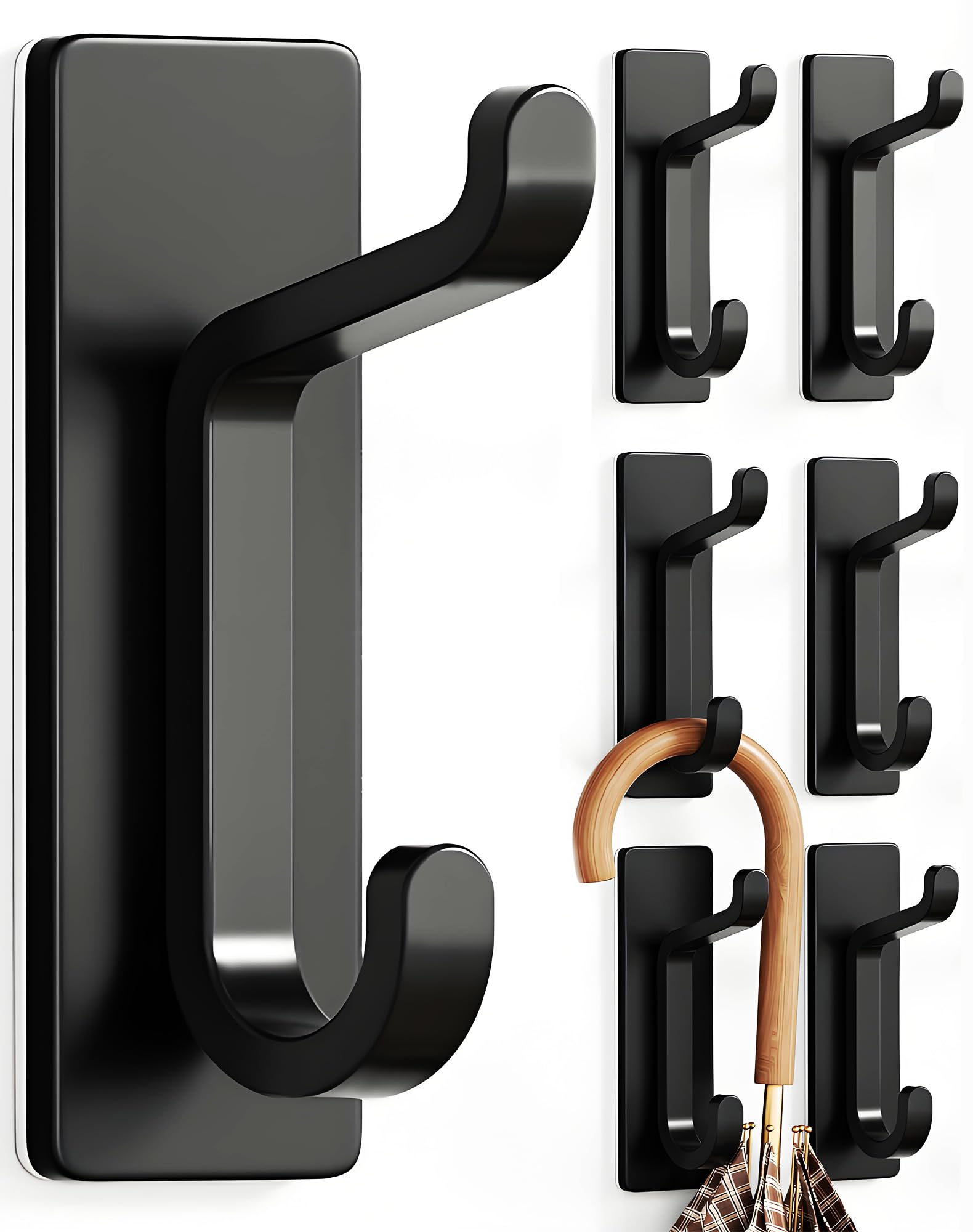 Wall Hooks for Coat and Towel (6 Count)
