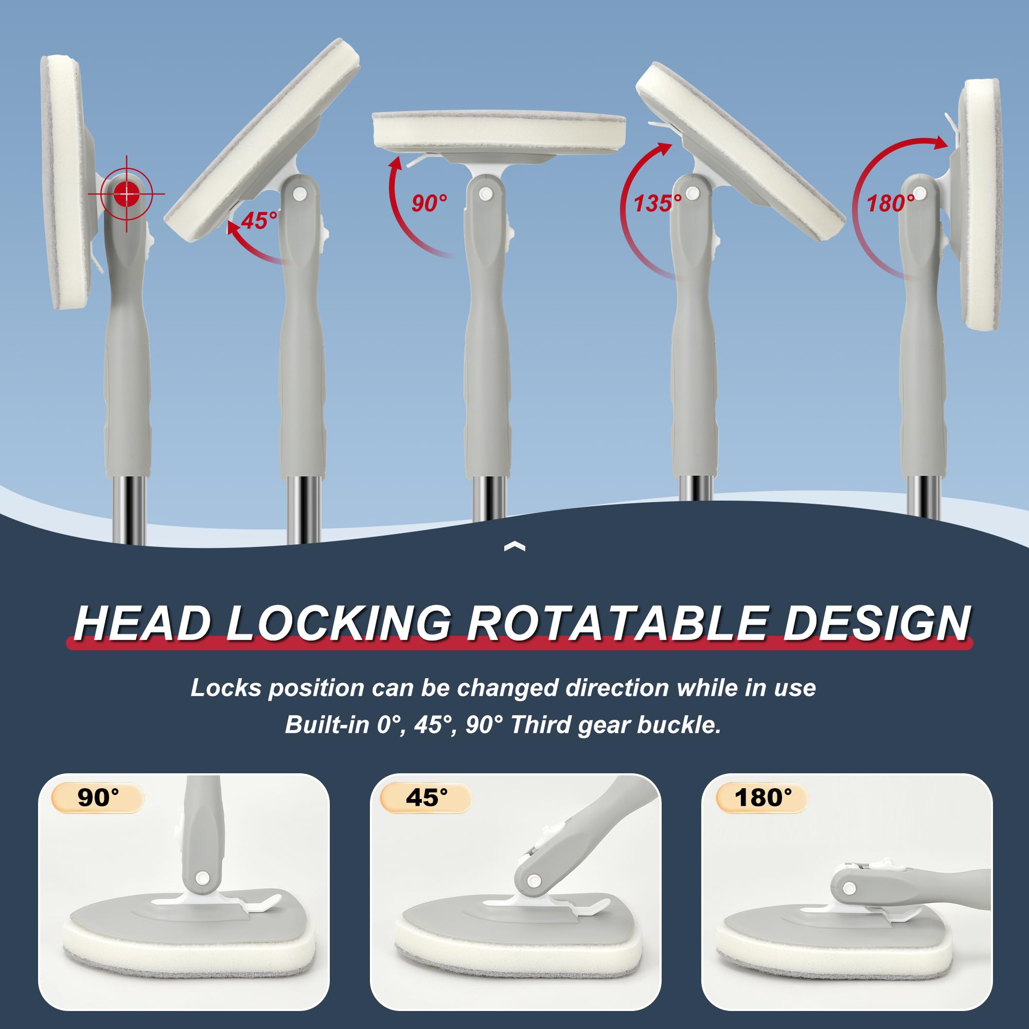 Tile Tub Floor Cleaner Scrubber With Long Handle