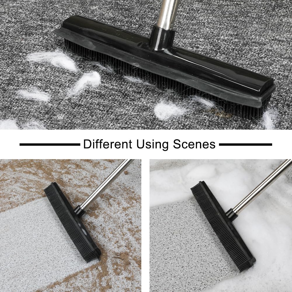 Rubber Broom and Dustpan Set