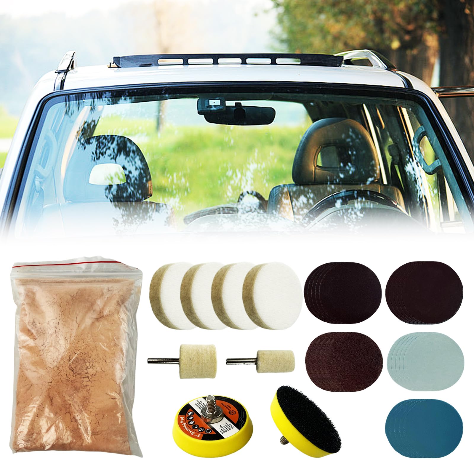 34Pcs Glass Polishing Kit (34 Count)