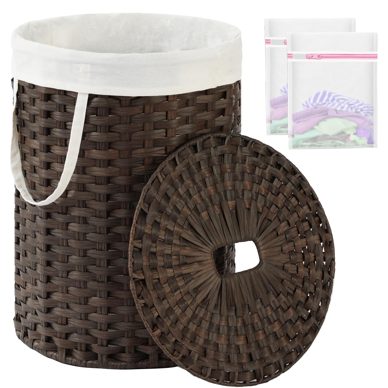 Laundry Hamper with Lid 23.8 Gal