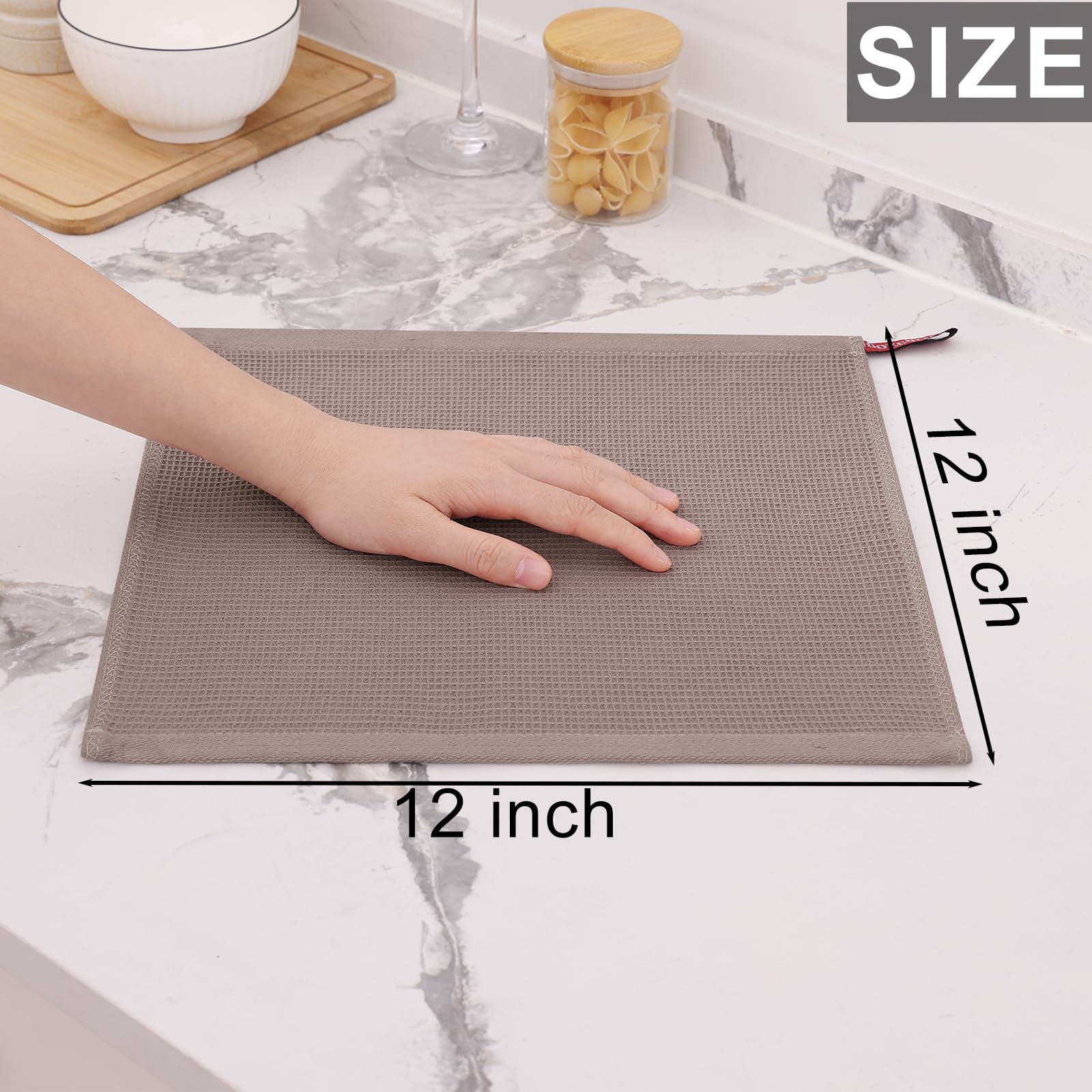 100% Cotton Waffle Weave Dish Cloths (8 Count)